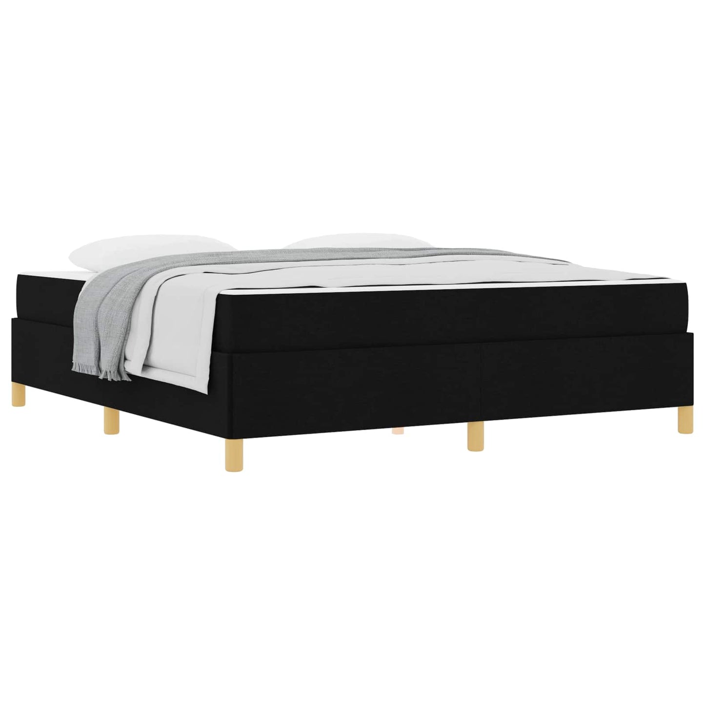 Bedframe met matras Zwart 180 x 200 cm Stof is nu te koop bij PeponiXL, paradijselijk wonen!