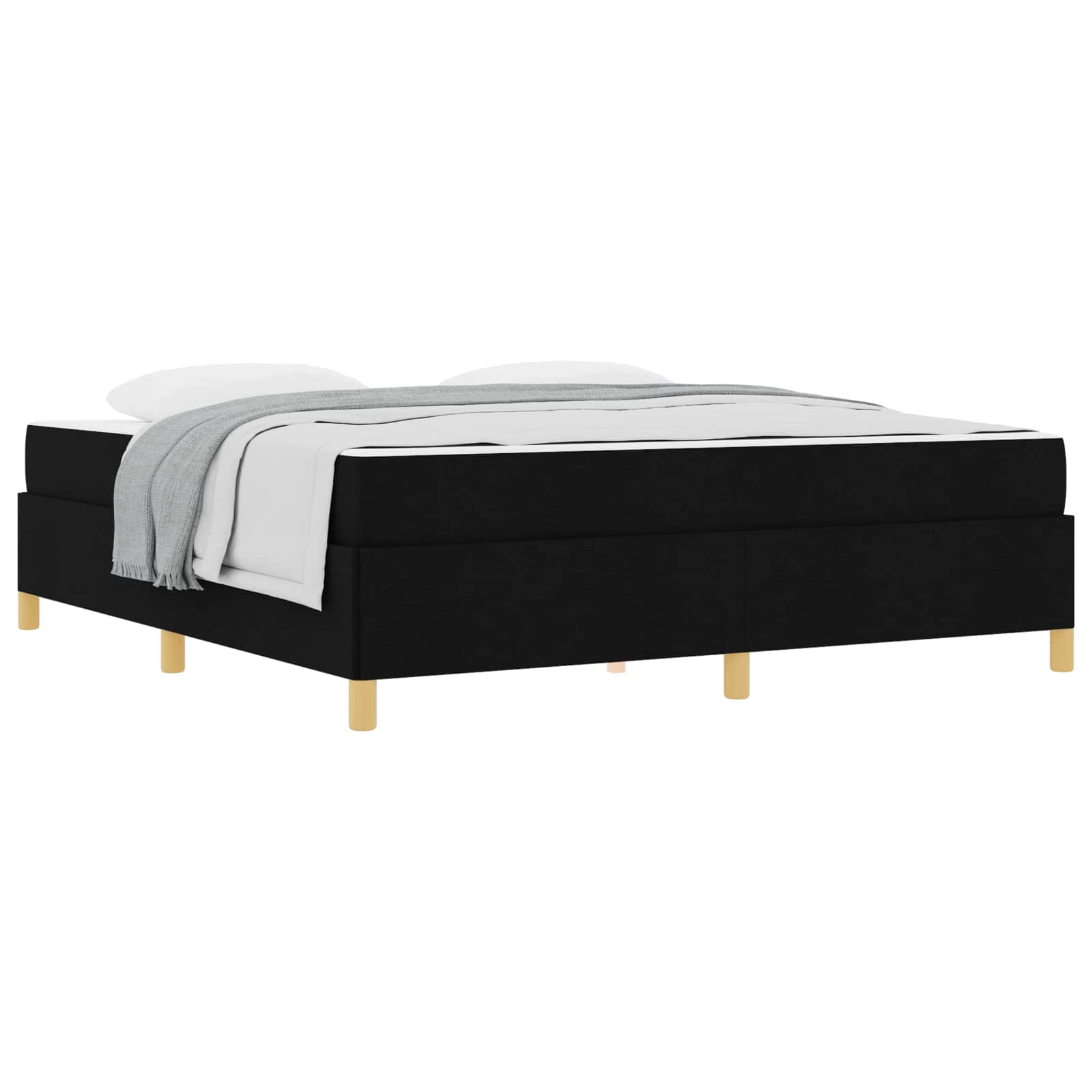 Bedframe met matras Zwart 180 x 200 cm Stof is nu te koop bij PeponiXL, paradijselijk wonen!