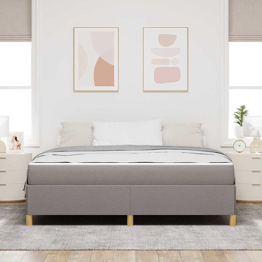 Bedframe met matras Taupe 180 x 200 cm Stof is nu te koop bij PeponiXL, paradijselijk wonen!