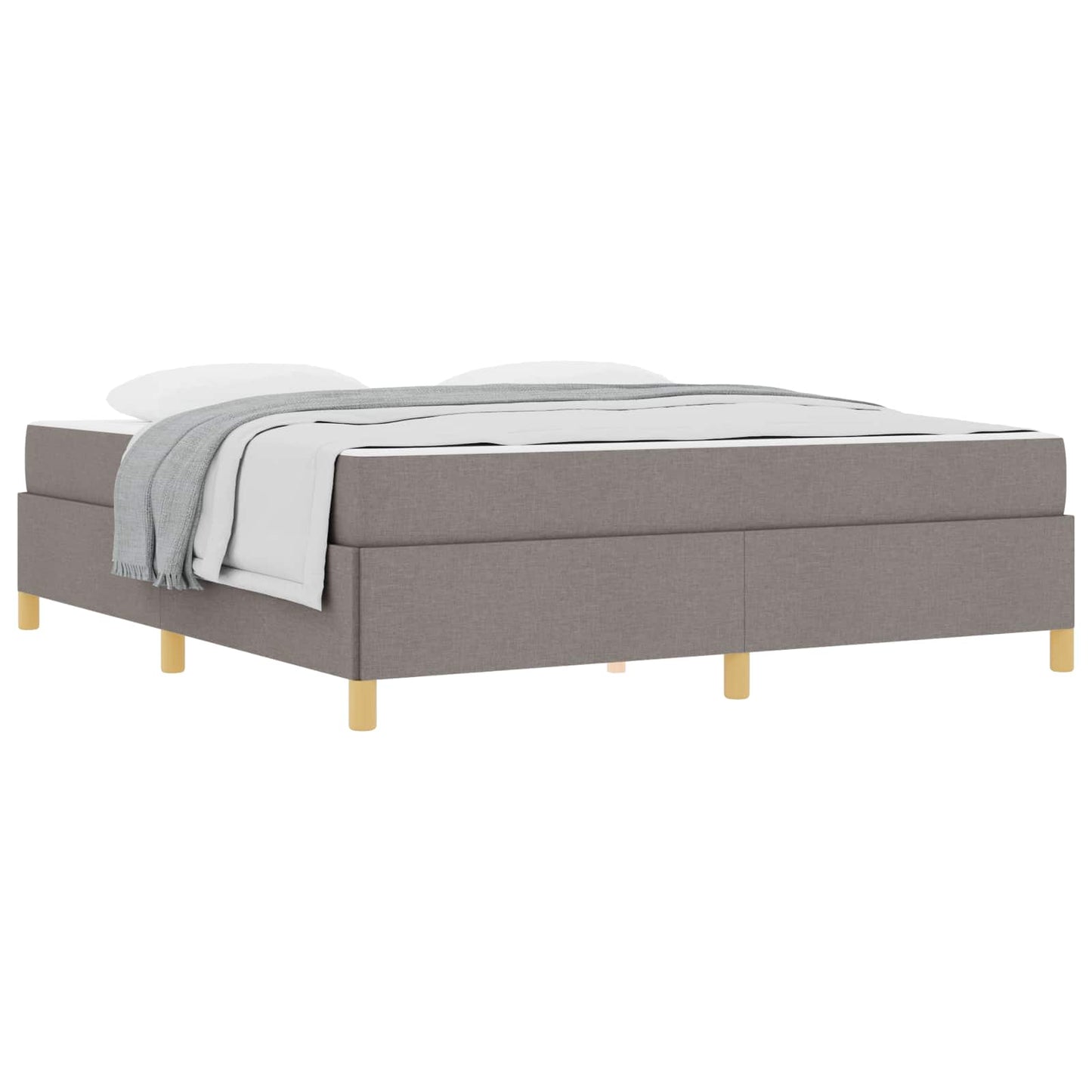 Bedframe met matras Taupe 180 x 200 cm Stof is nu te koop bij PeponiXL, paradijselijk wonen!