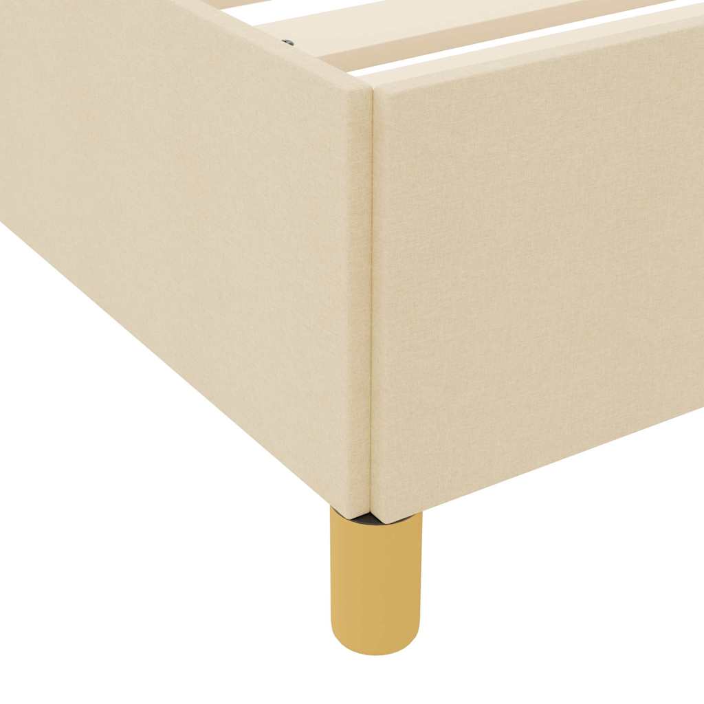 Bedframe met matras Crème 180 x 200 cm Stof is nu te koop bij PeponiXL, paradijselijk wonen!