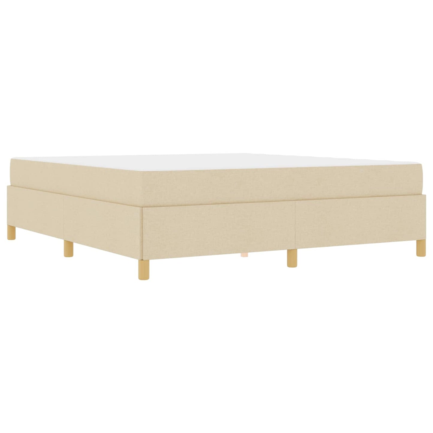 Bedframe met matras Crème 180 x 200 cm Stof is nu te koop bij PeponiXL, paradijselijk wonen!