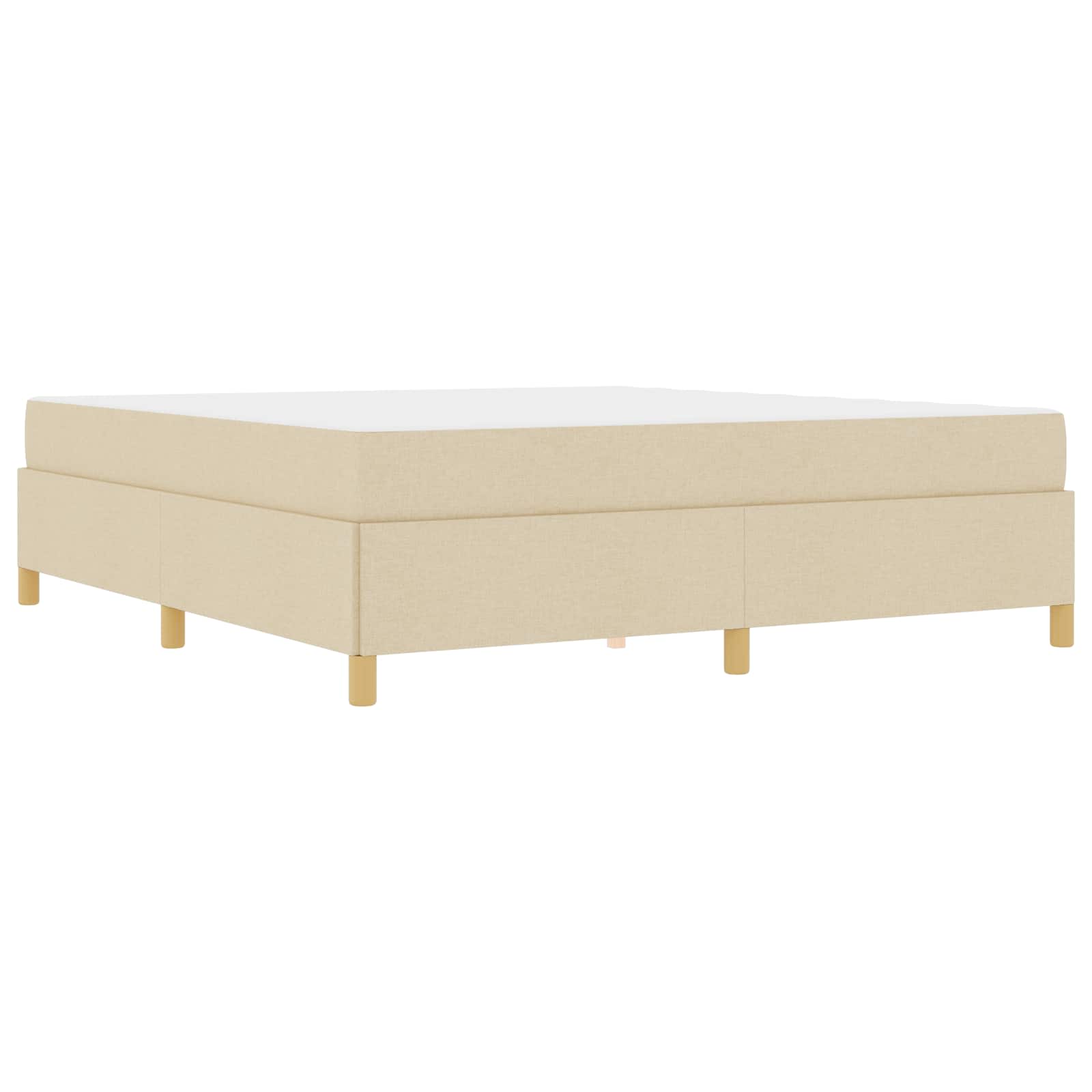 Bedframe met matras Crème 180 x 200 cm Stof is nu te koop bij PeponiXL, paradijselijk wonen!