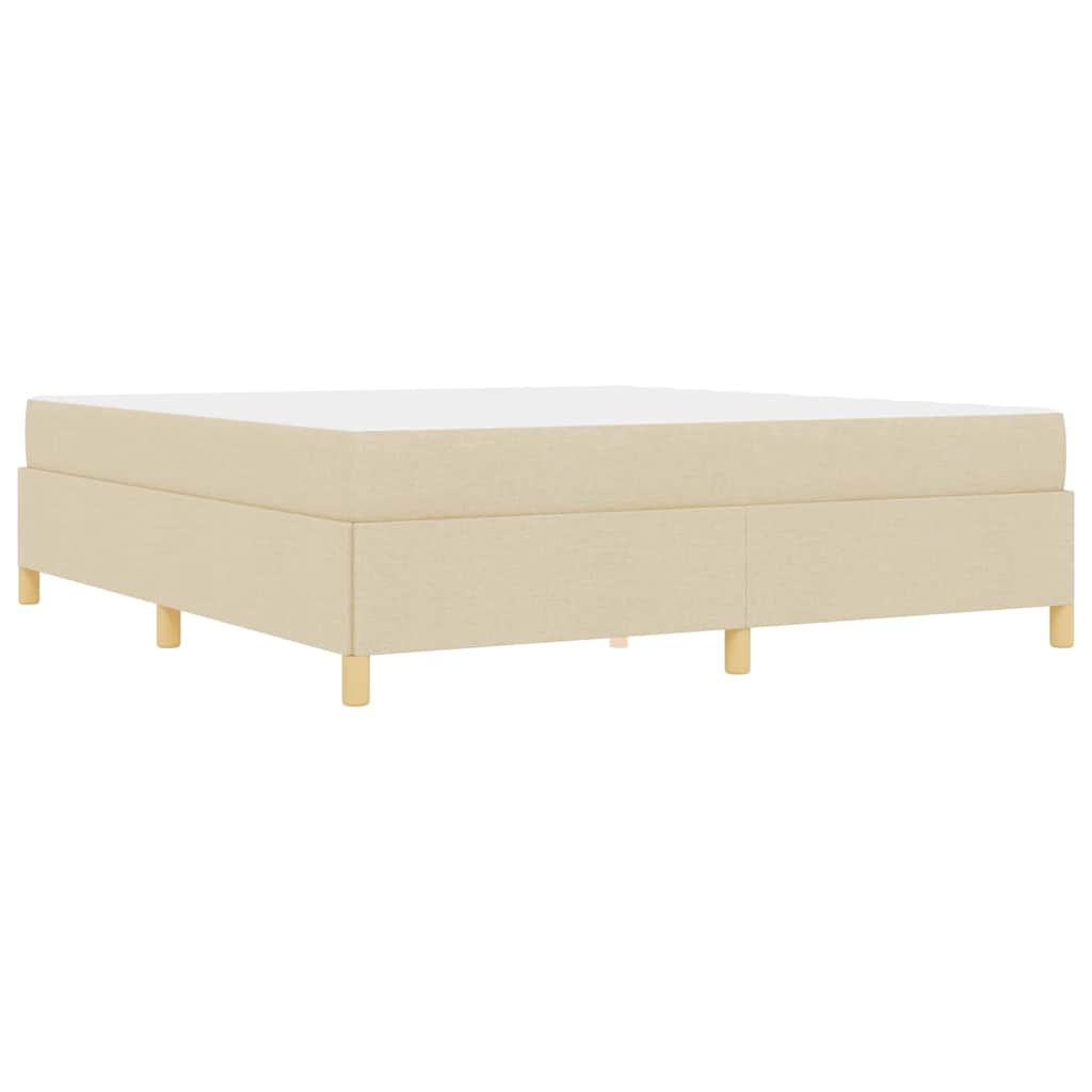 Bedframe met matras Crème 180 x 200 cm Stof is nu te koop bij PeponiXL, paradijselijk wonen!