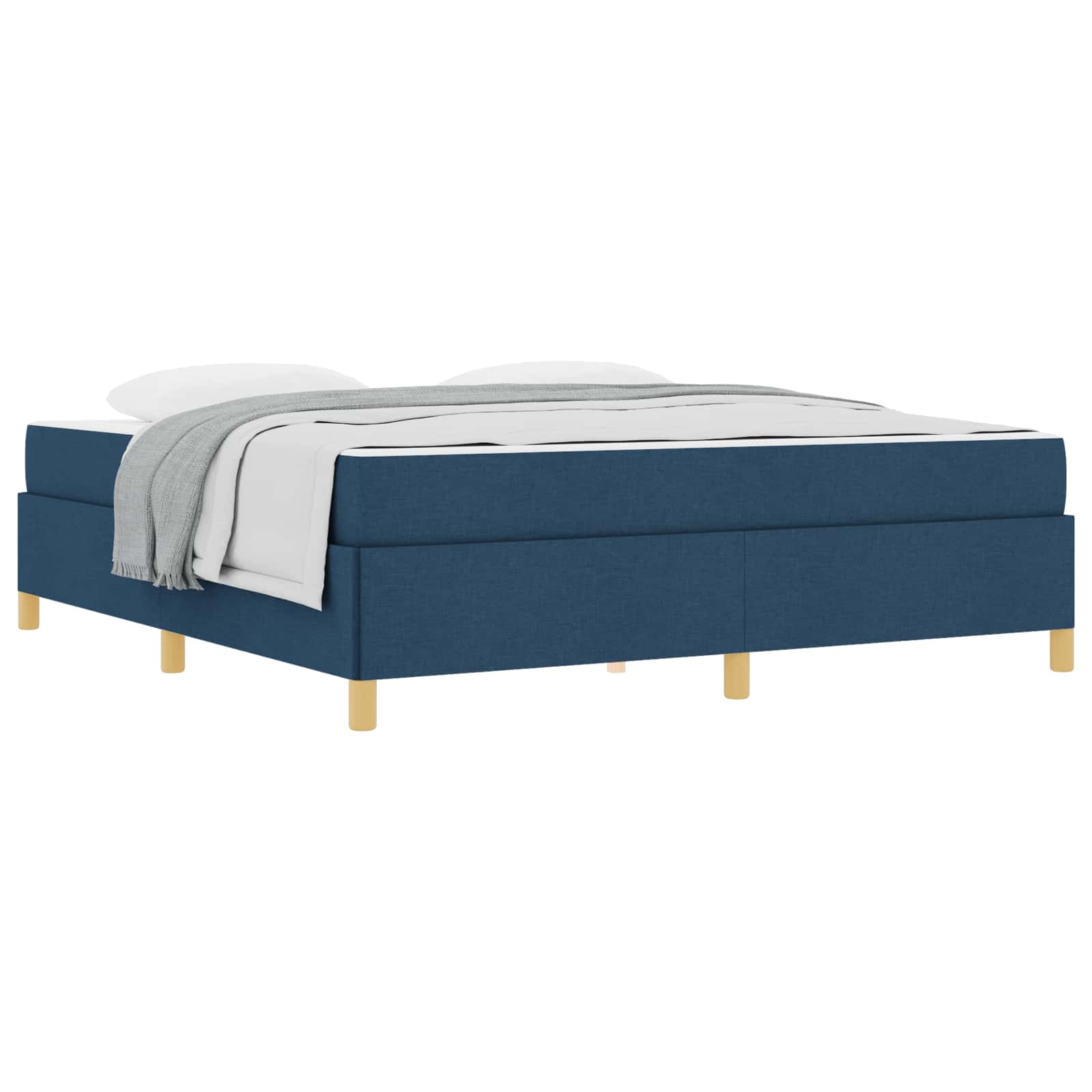 Bedframe met matras Blauw 180 x 200 cm Stof is nu te koop bij PeponiXL, paradijselijk wonen!