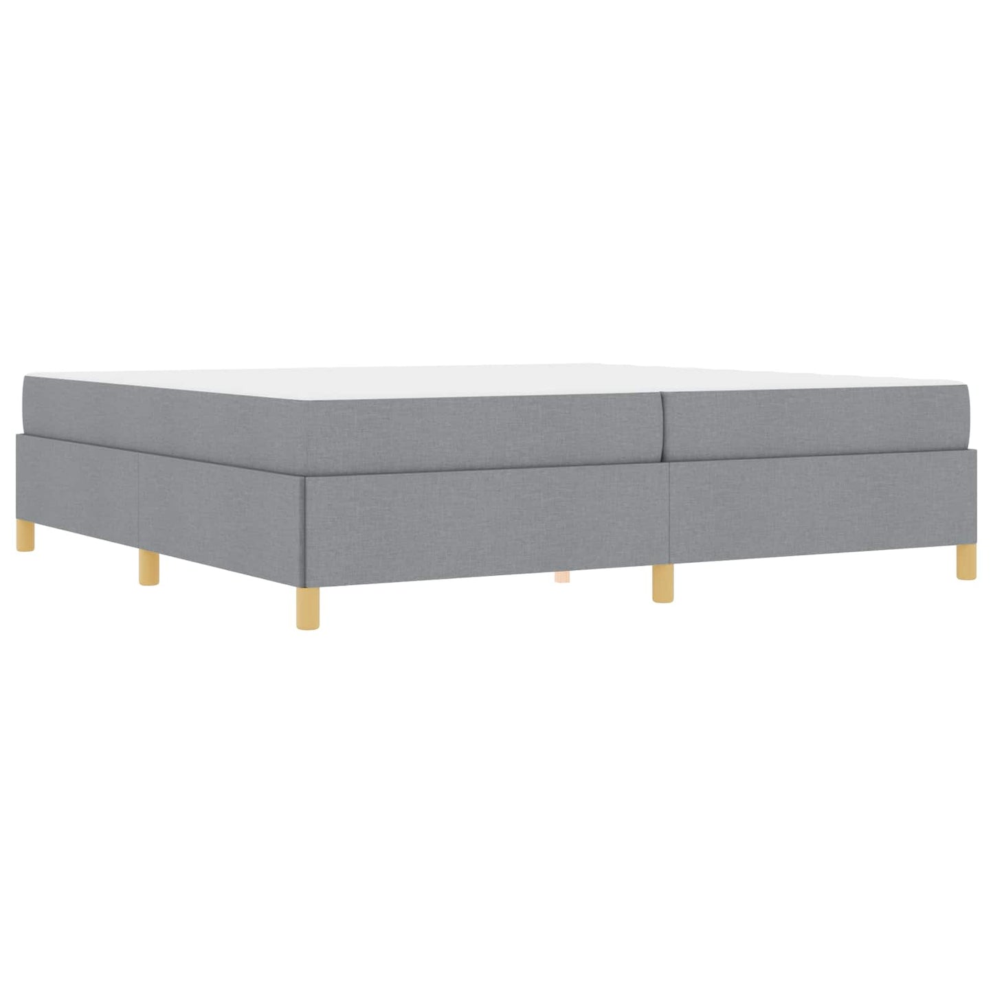 Bedframe met matras Lichtgrijs 200 x 200 cm Stof is nu te koop bij PeponiXL, paradijselijk wonen!
