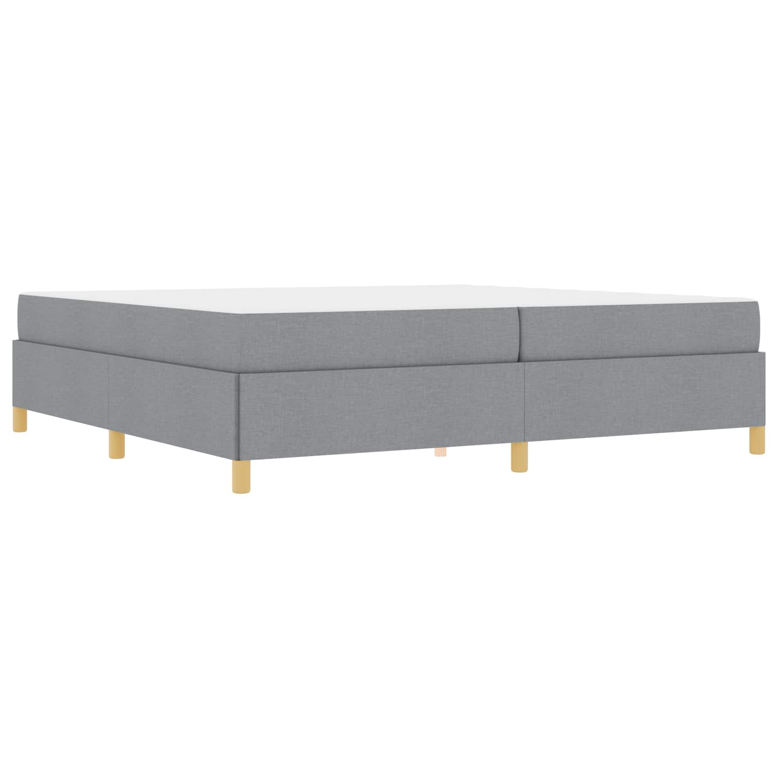 Bedframe met matras Lichtgrijs 200 x 200 cm Stof is nu te koop bij PeponiXL, paradijselijk wonen!