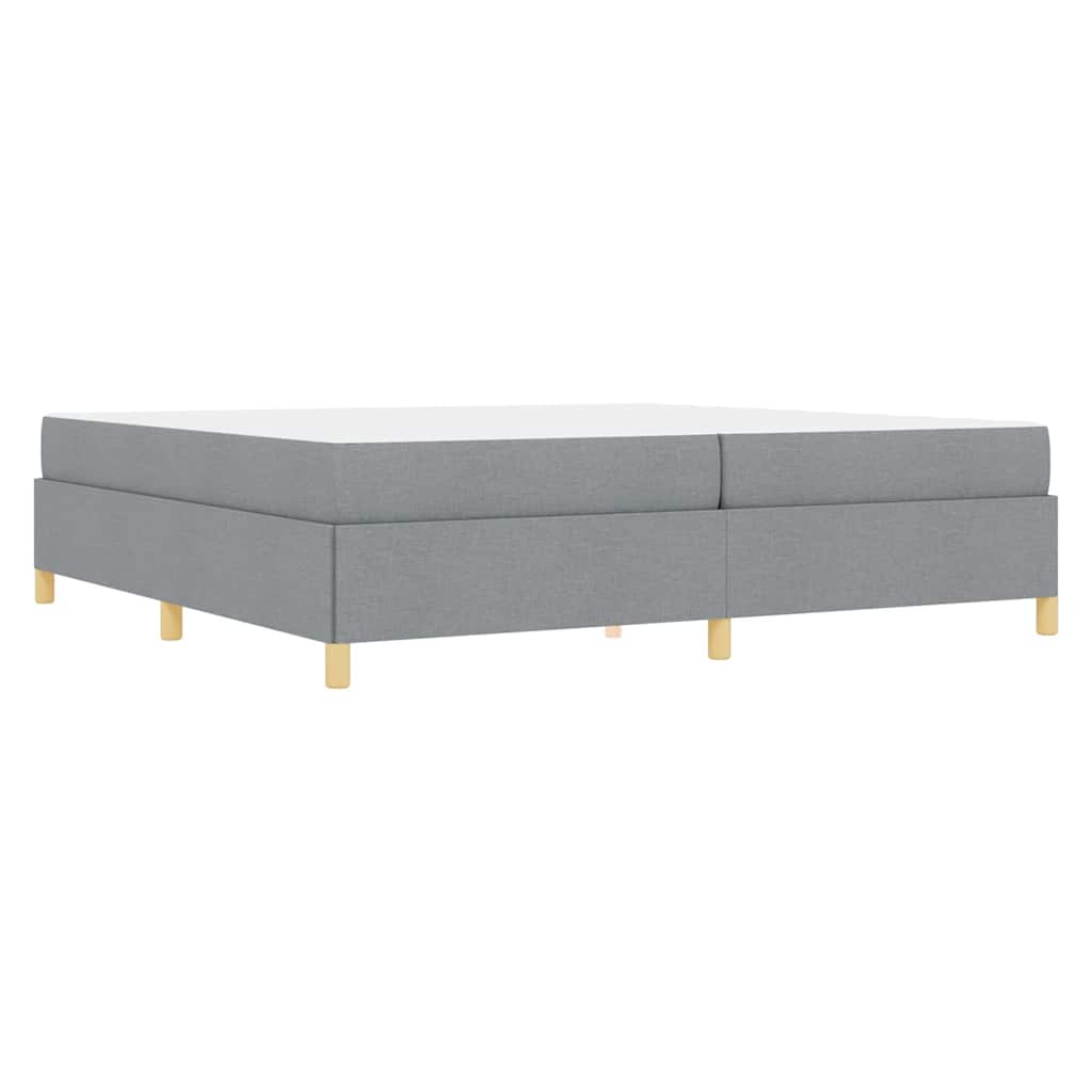 Bedframe met matras Lichtgrijs 200 x 200 cm Stof is nu te koop bij PeponiXL, paradijselijk wonen!