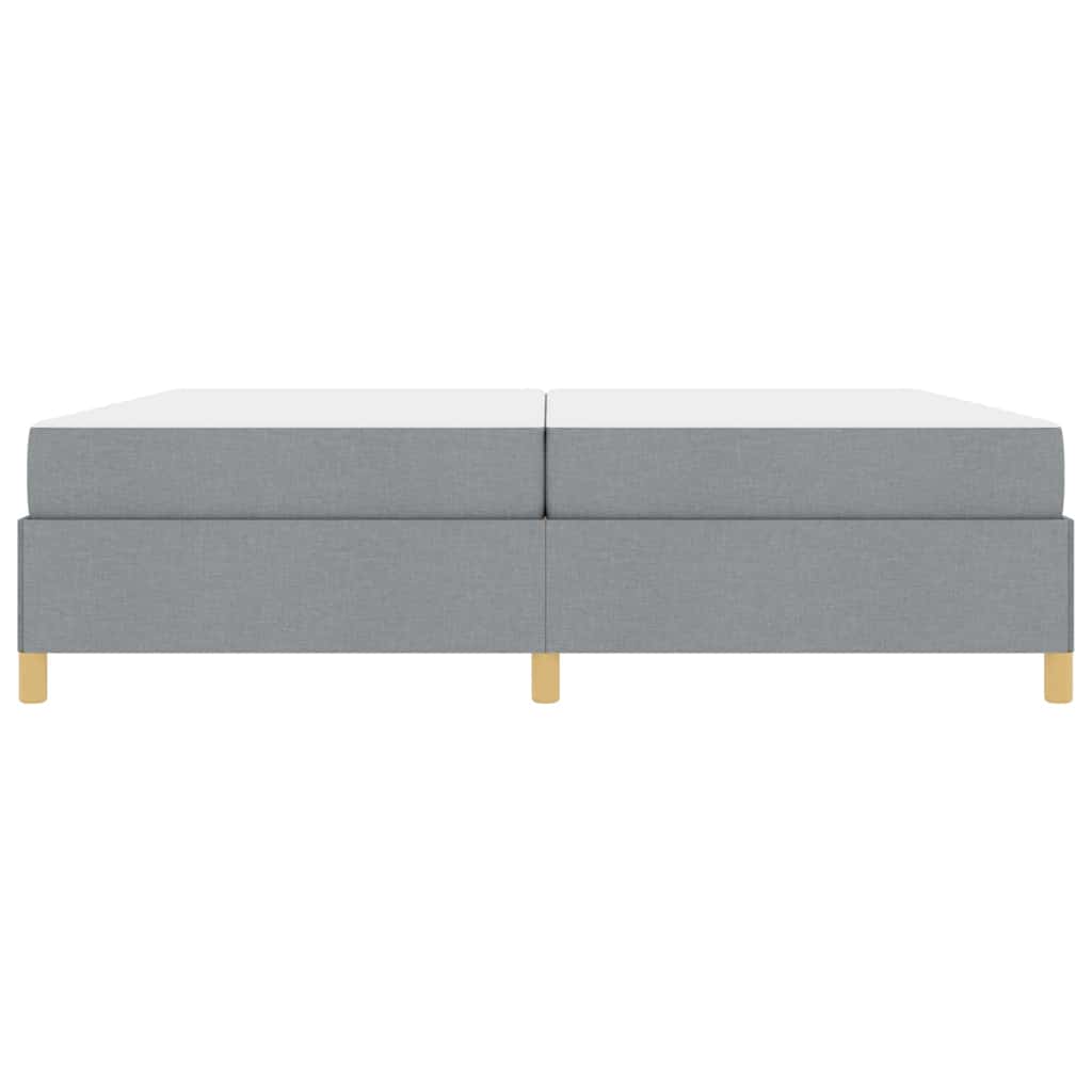 Bedframe met matras Lichtgrijs 200 x 200 cm Stof is nu te koop bij PeponiXL, paradijselijk wonen!