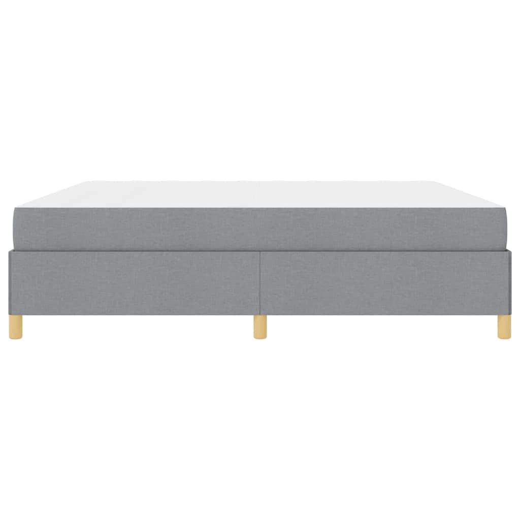 Bedframe met matras Lichtgrijs 200 x 200 cm Stof is nu te koop bij PeponiXL, paradijselijk wonen!