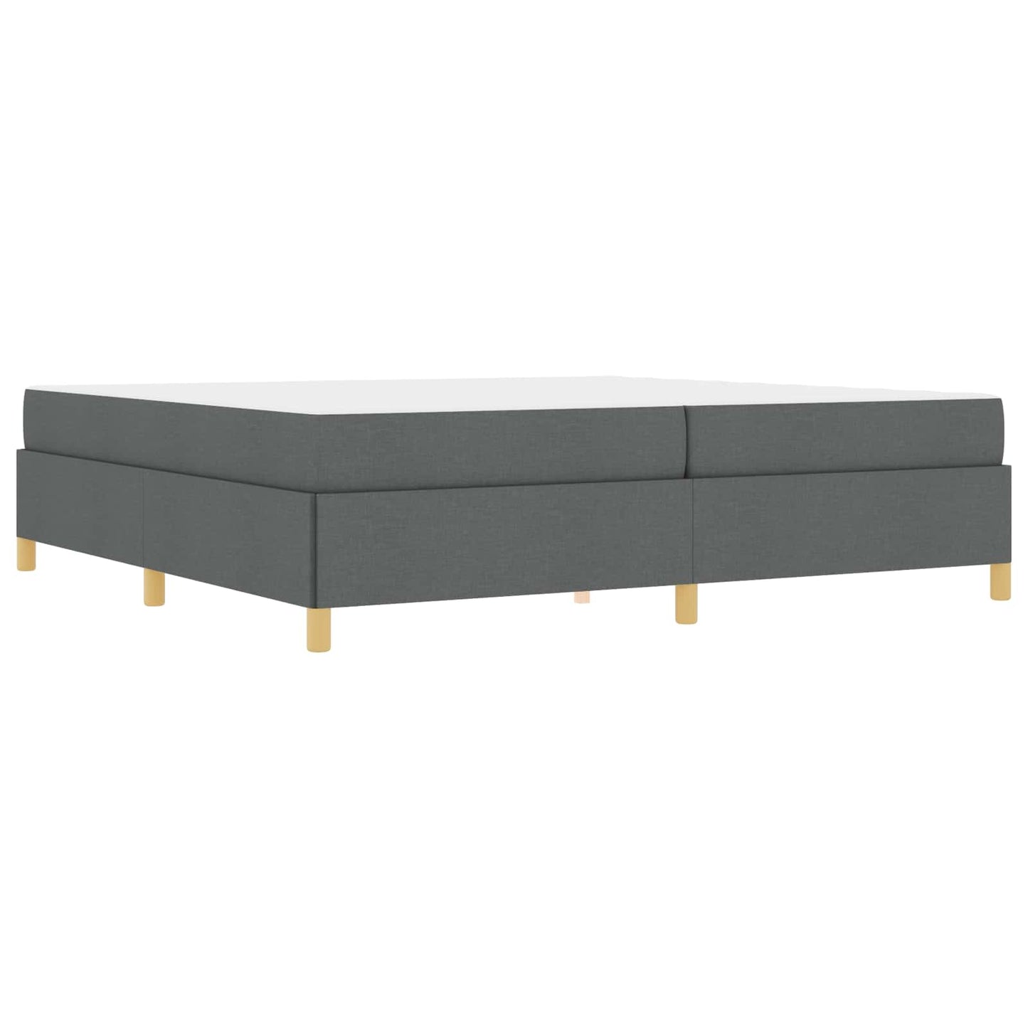 Bedframe met matras Donkergrijs 200 x 200 cm Stof is nu te koop bij PeponiXL, paradijselijk wonen!