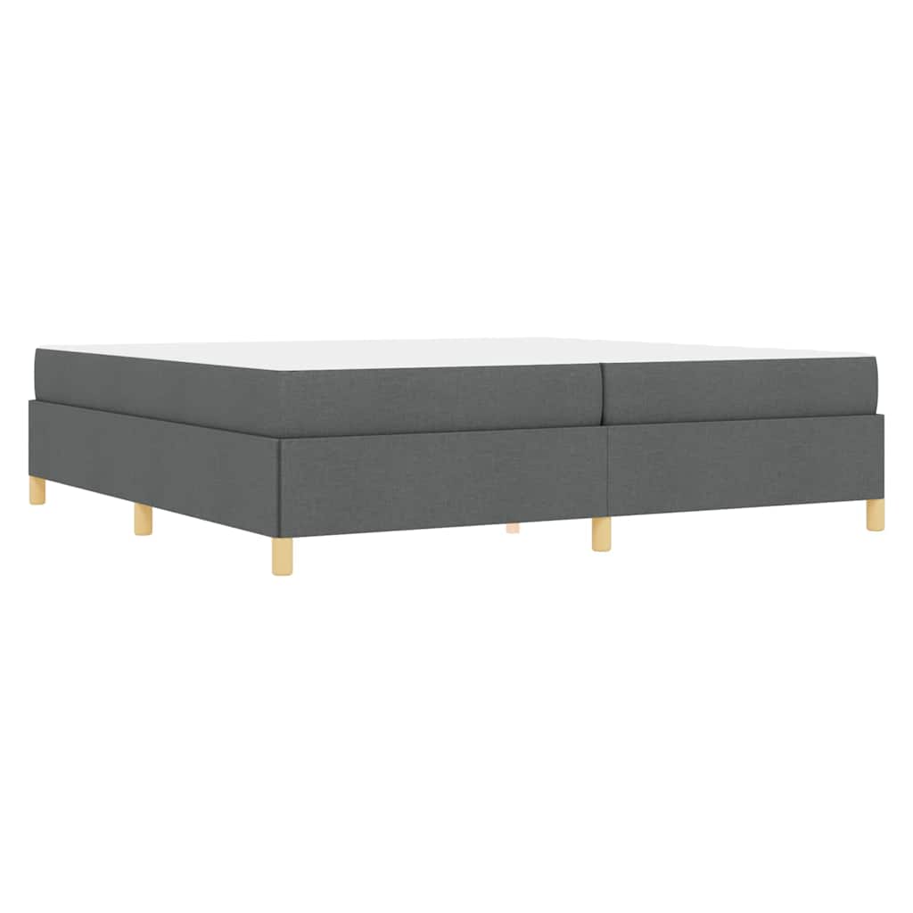 Bedframe met matras Donkergrijs 200 x 200 cm Stof is nu te koop bij PeponiXL, paradijselijk wonen!