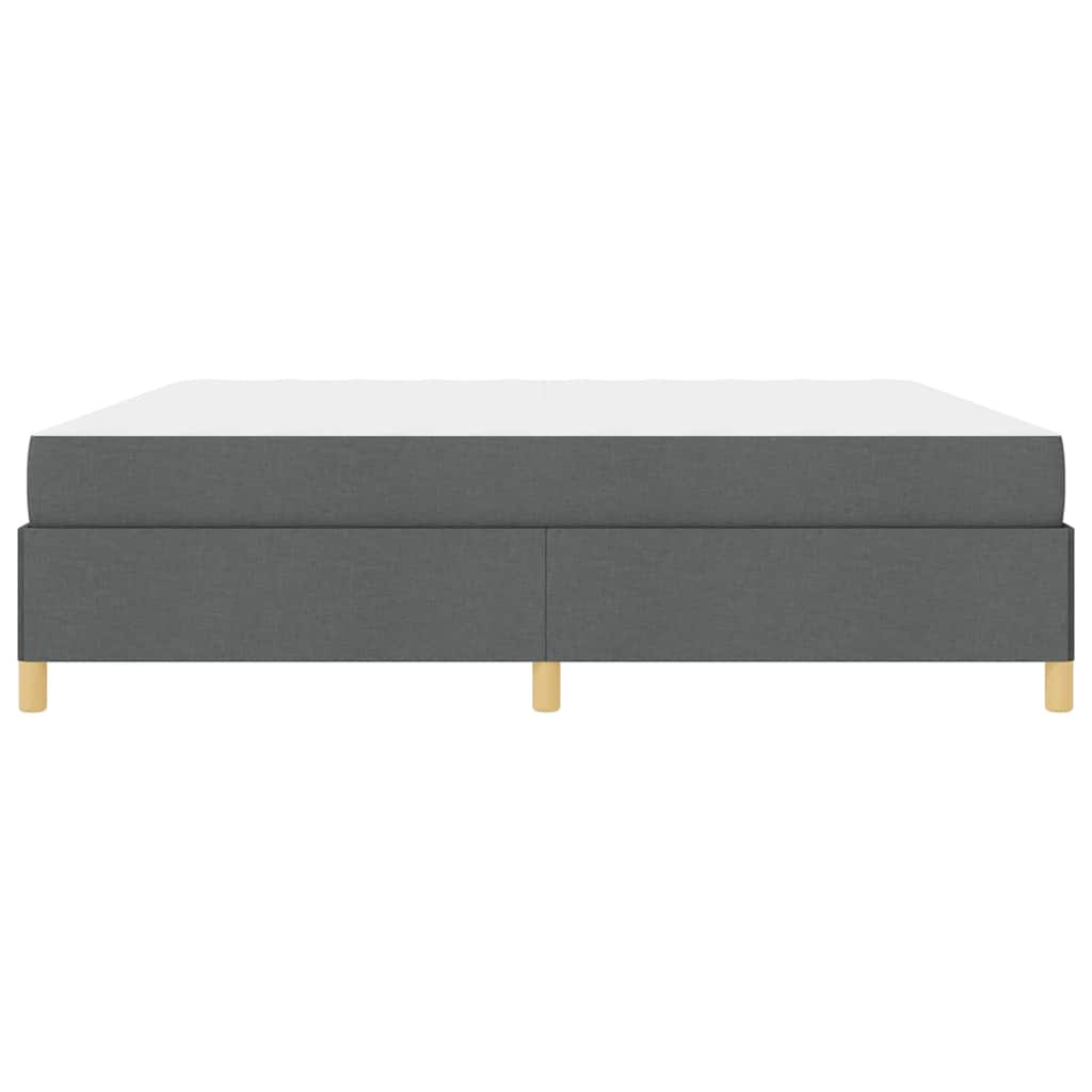 Bedframe met matras Donkergrijs 200 x 200 cm Stof is nu te koop bij PeponiXL, paradijselijk wonen!