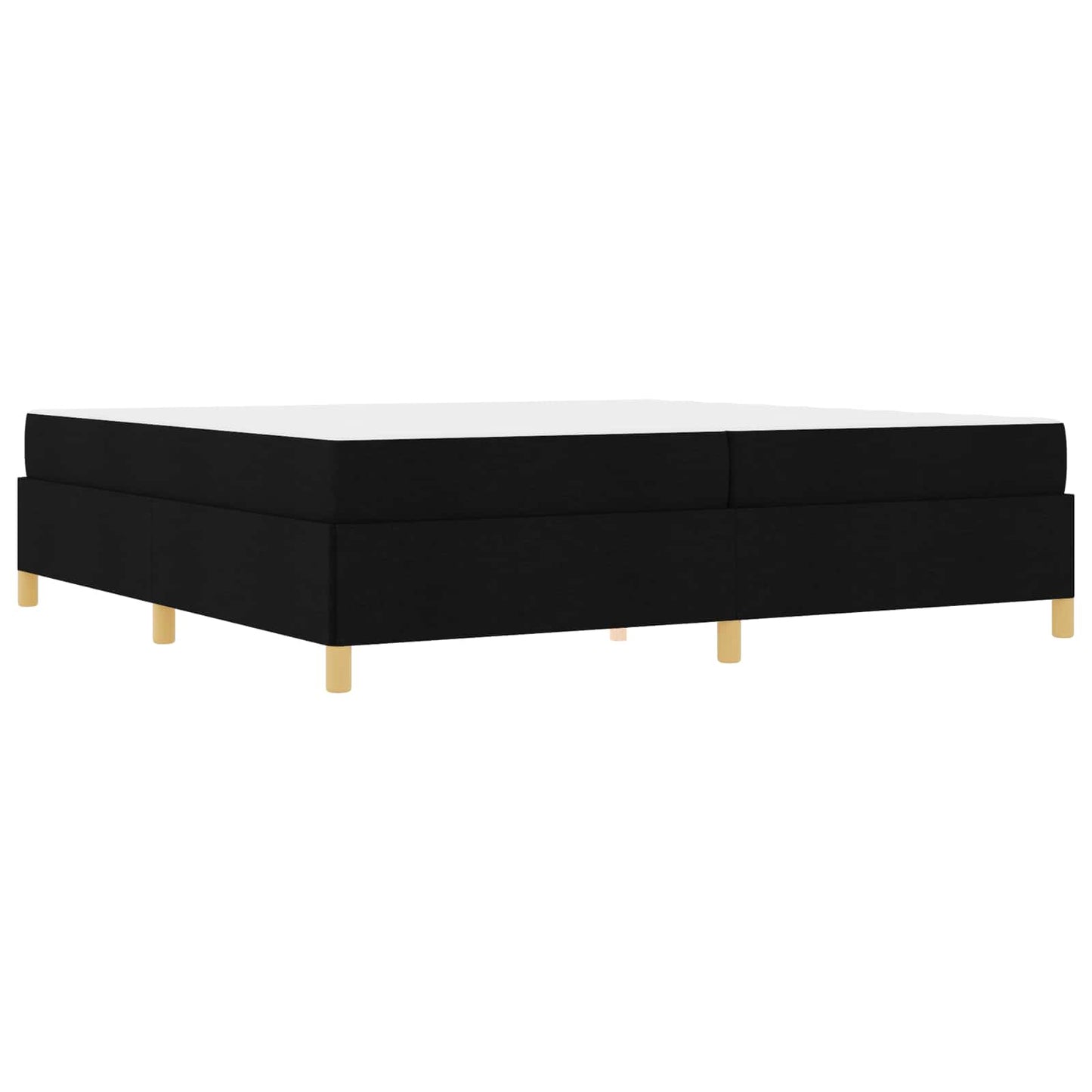 Bedframe met matras Zwart 200 x 200 cm Stof is nu te koop bij PeponiXL, paradijselijk wonen!