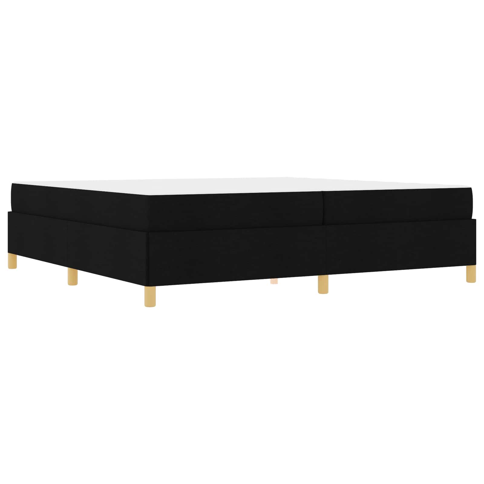 Bedframe met matras Zwart 200 x 200 cm Stof is nu te koop bij PeponiXL, paradijselijk wonen!