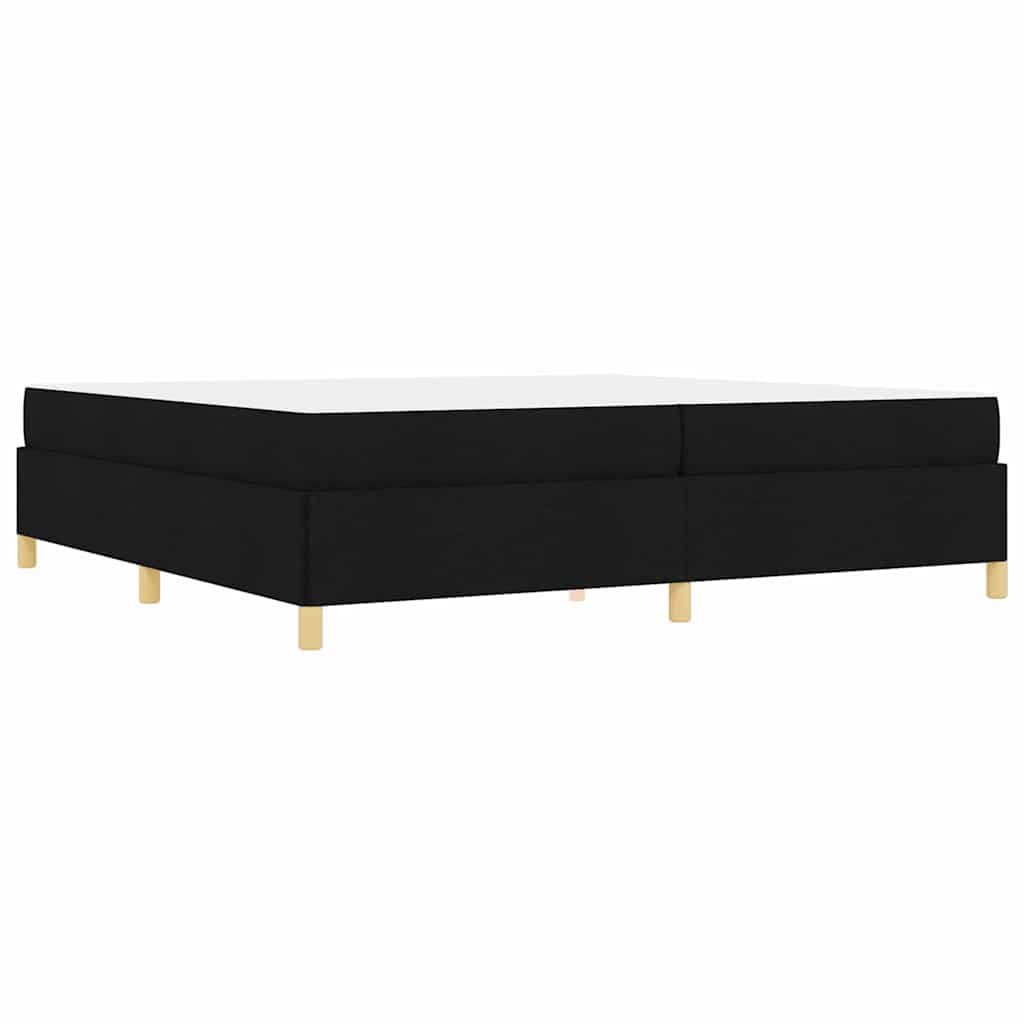 Bedframe met matras Zwart 200 x 200 cm Stof is nu te koop bij PeponiXL, paradijselijk wonen!