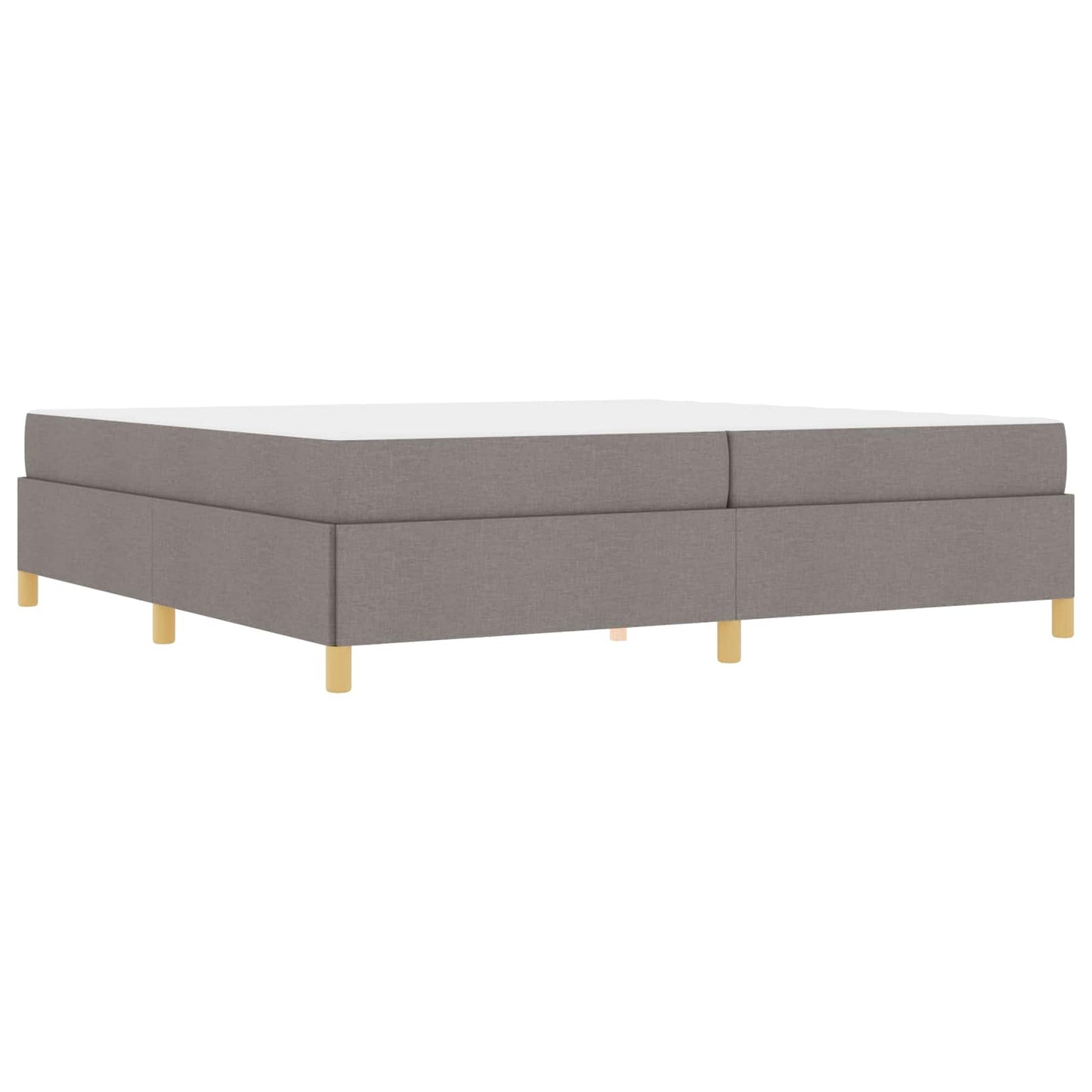 Bedframe met matras Taupe 200 x 200 cm Stof is nu te koop bij PeponiXL, paradijselijk wonen!