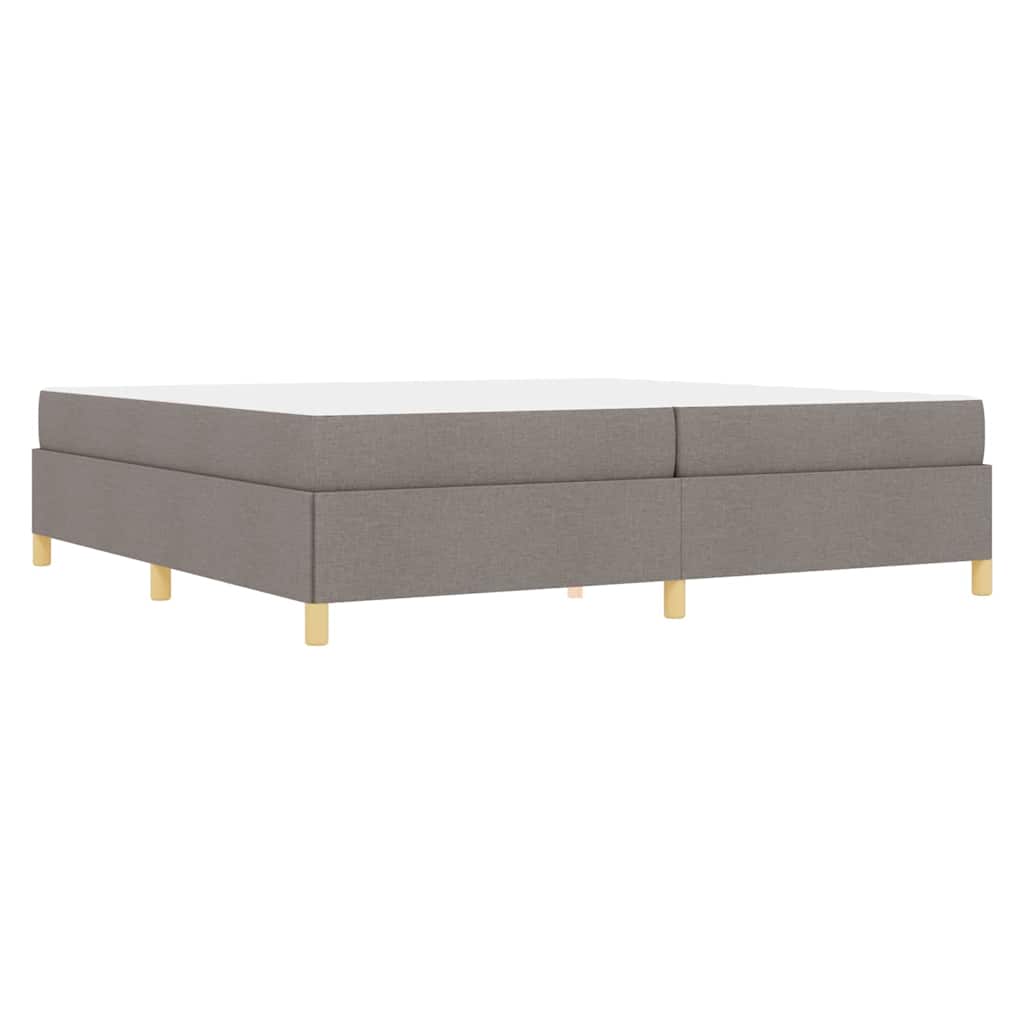Bedframe met matras Taupe 200 x 200 cm Stof is nu te koop bij PeponiXL, paradijselijk wonen!