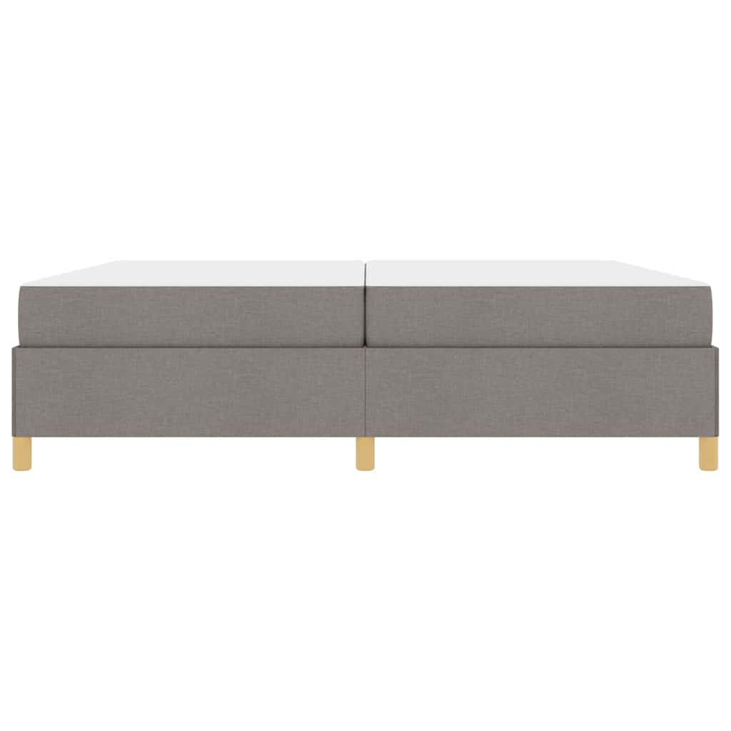 Bedframe met matras Taupe 200 x 200 cm Stof is nu te koop bij PeponiXL, paradijselijk wonen!