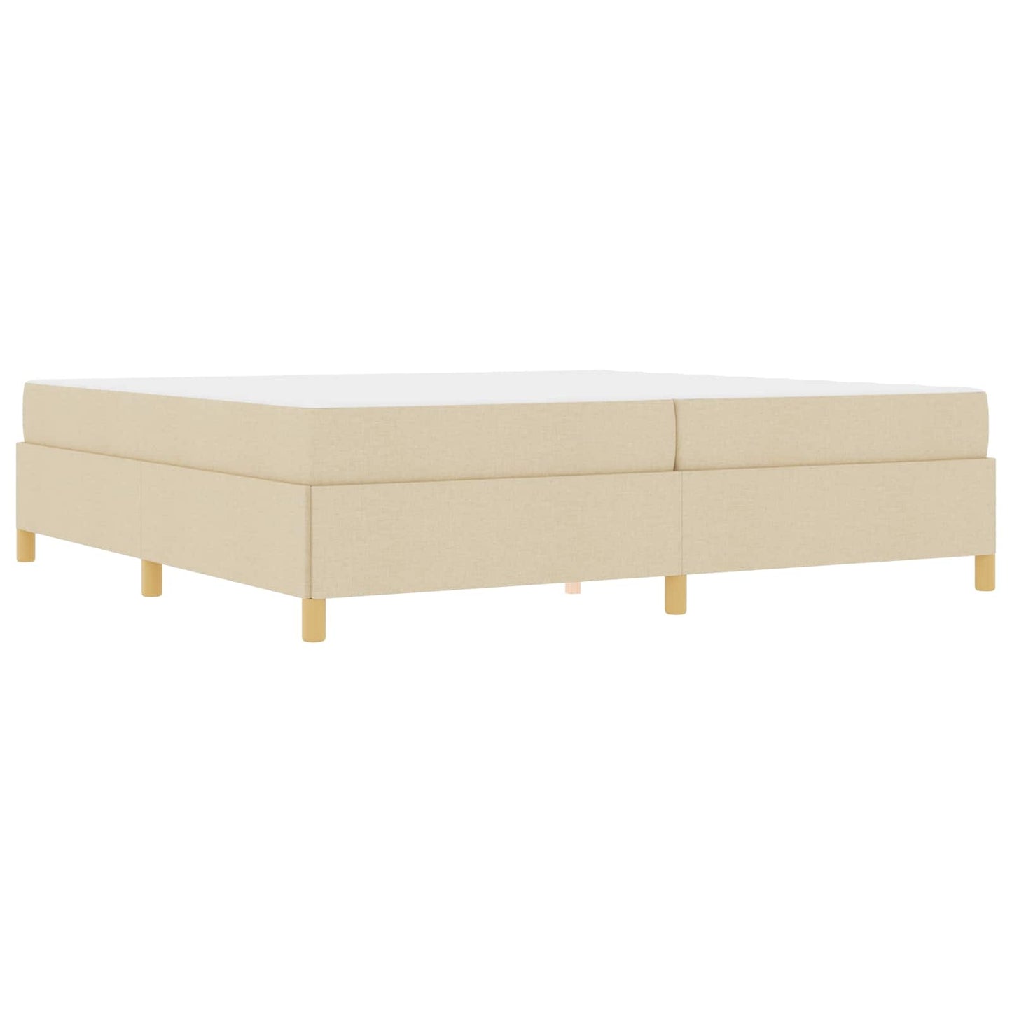 Bedframe met matras Crème 200 x 200 cm Stof is nu te koop bij PeponiXL, paradijselijk wonen!