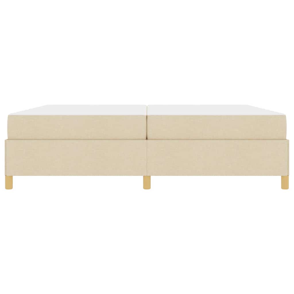 Bedframe met matras Crème 200 x 200 cm Stof is nu te koop bij PeponiXL, paradijselijk wonen!