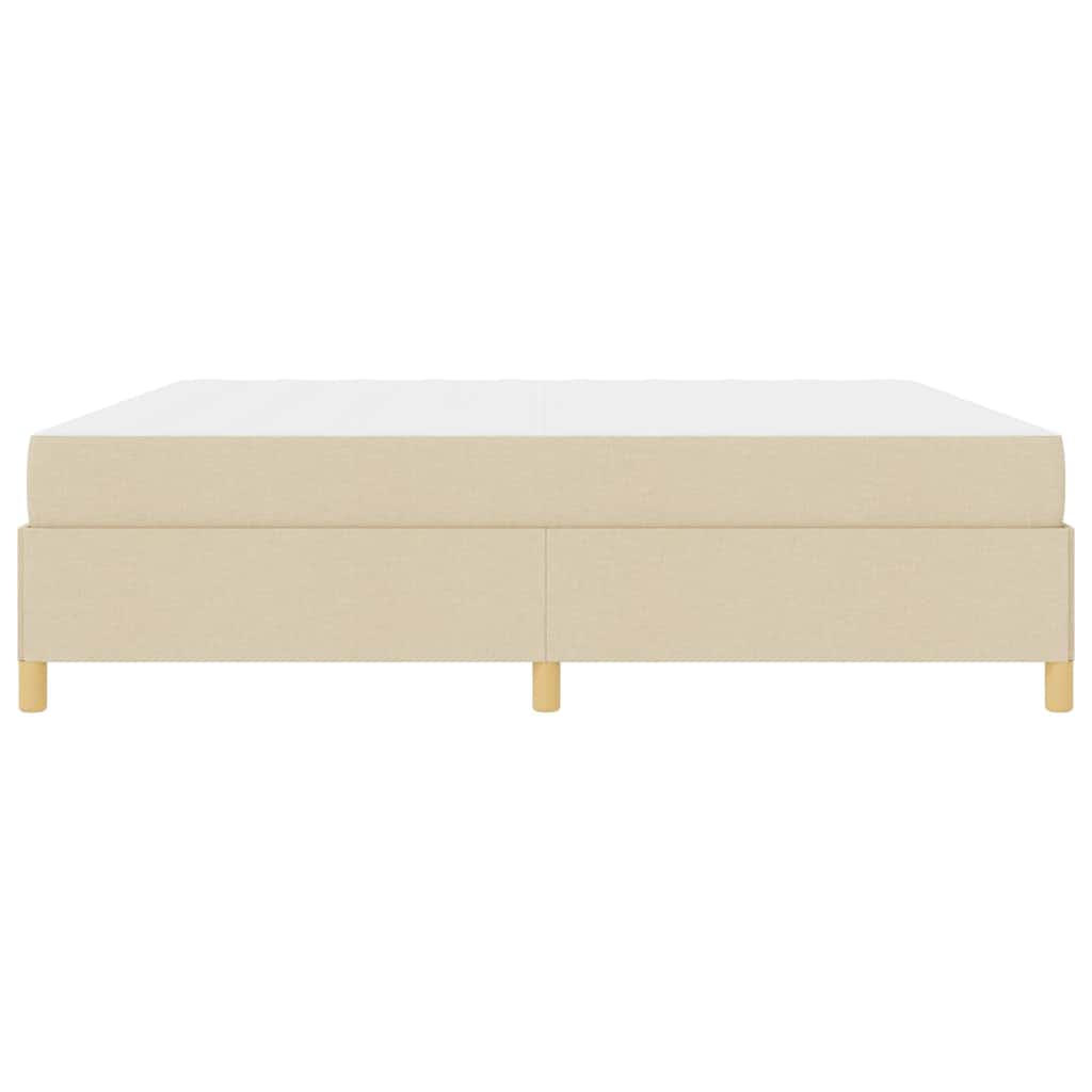 Bedframe met matras Crème 200 x 200 cm Stof is nu te koop bij PeponiXL, paradijselijk wonen!