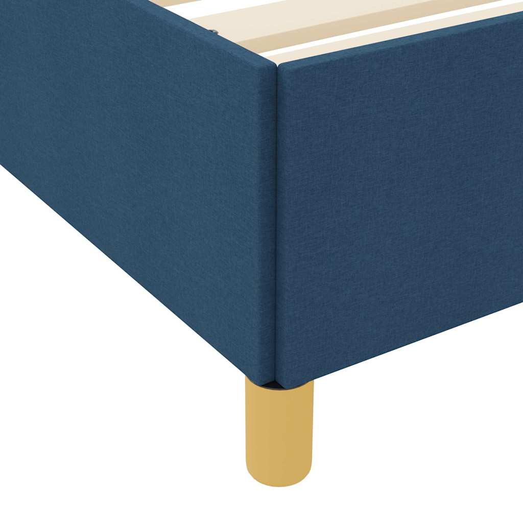 Bedframe met matras Blauw 200 x 200 cm Stof is nu te koop bij PeponiXL, paradijselijk wonen!