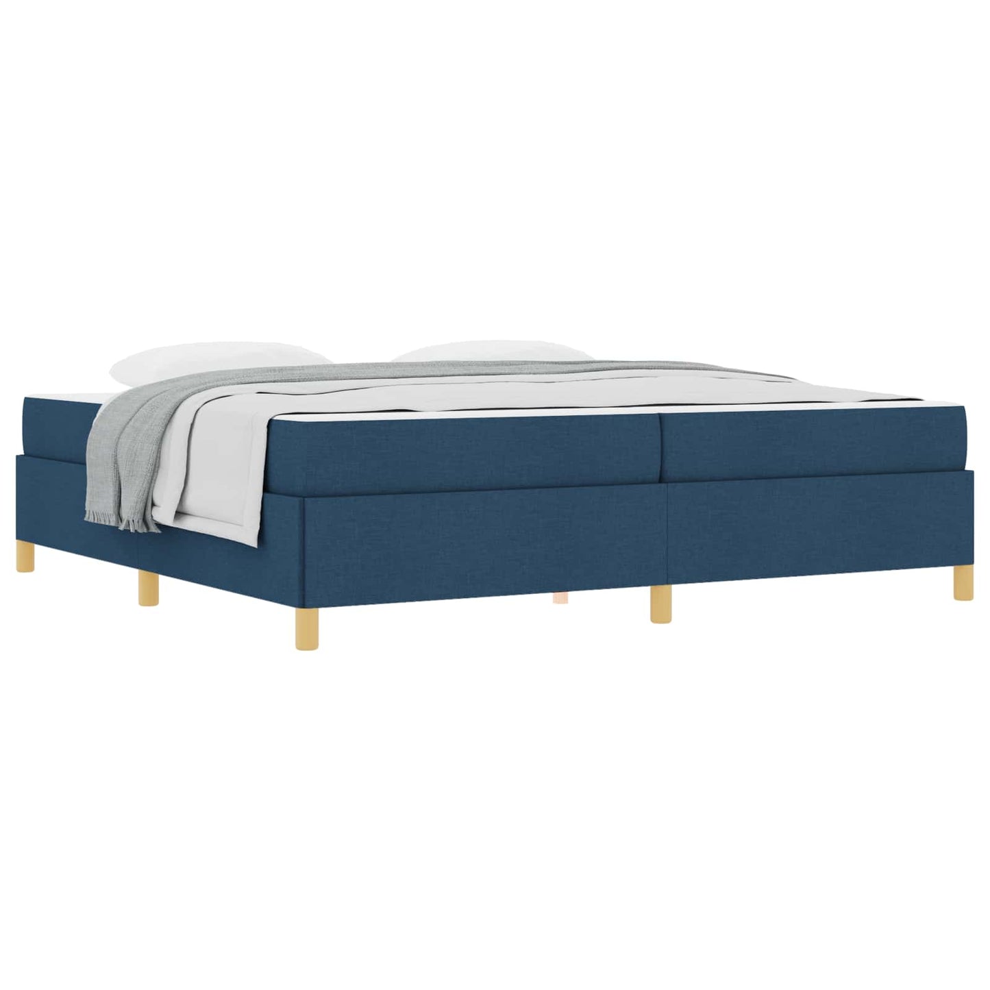 Bedframe met matras Blauw 200 x 200 cm Stof is nu te koop bij PeponiXL, paradijselijk wonen!