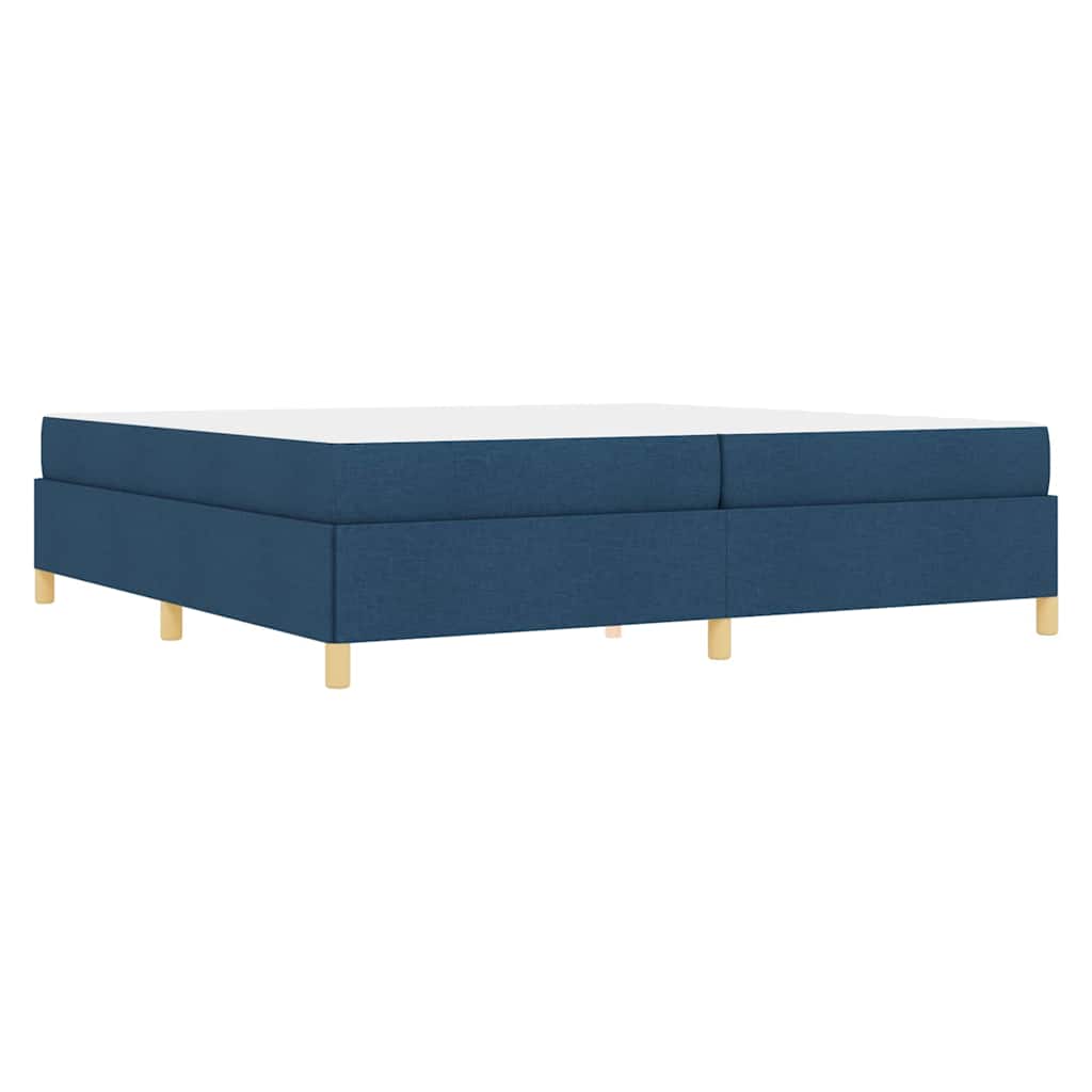 Bedframe met matras Blauw 200 x 200 cm Stof is nu te koop bij PeponiXL, paradijselijk wonen!