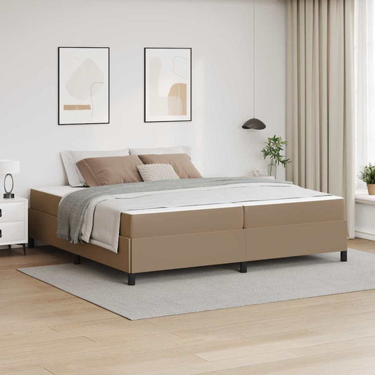 Bedframe met matras Cappuccino 200 x 200 cm Stof is nu te koop bij PeponiXL, paradijselijk wonen!