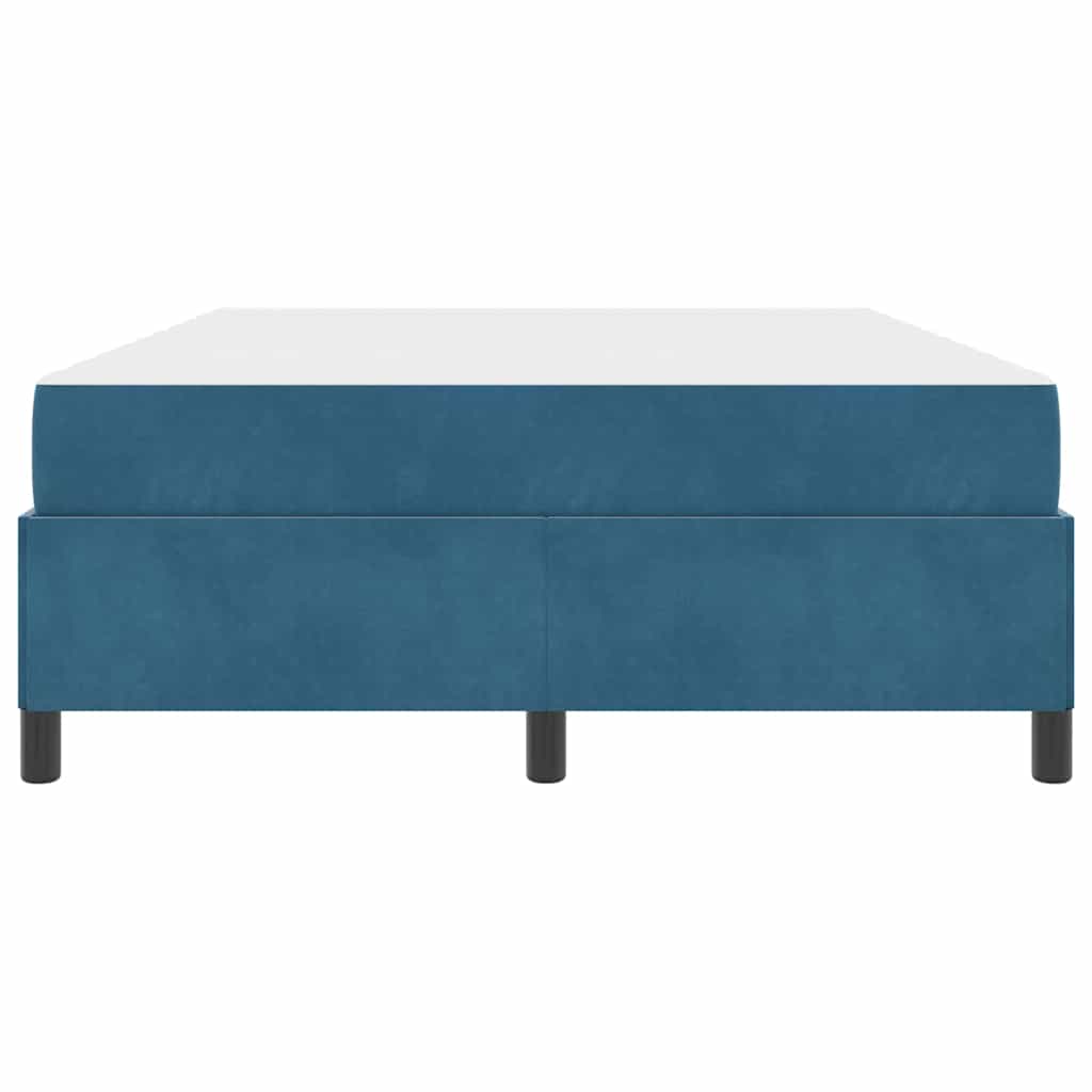 Bedframe met matras Donkerblauw 140 x 200 cm Stof is nu te koop bij PeponiXL, paradijselijk wonen!