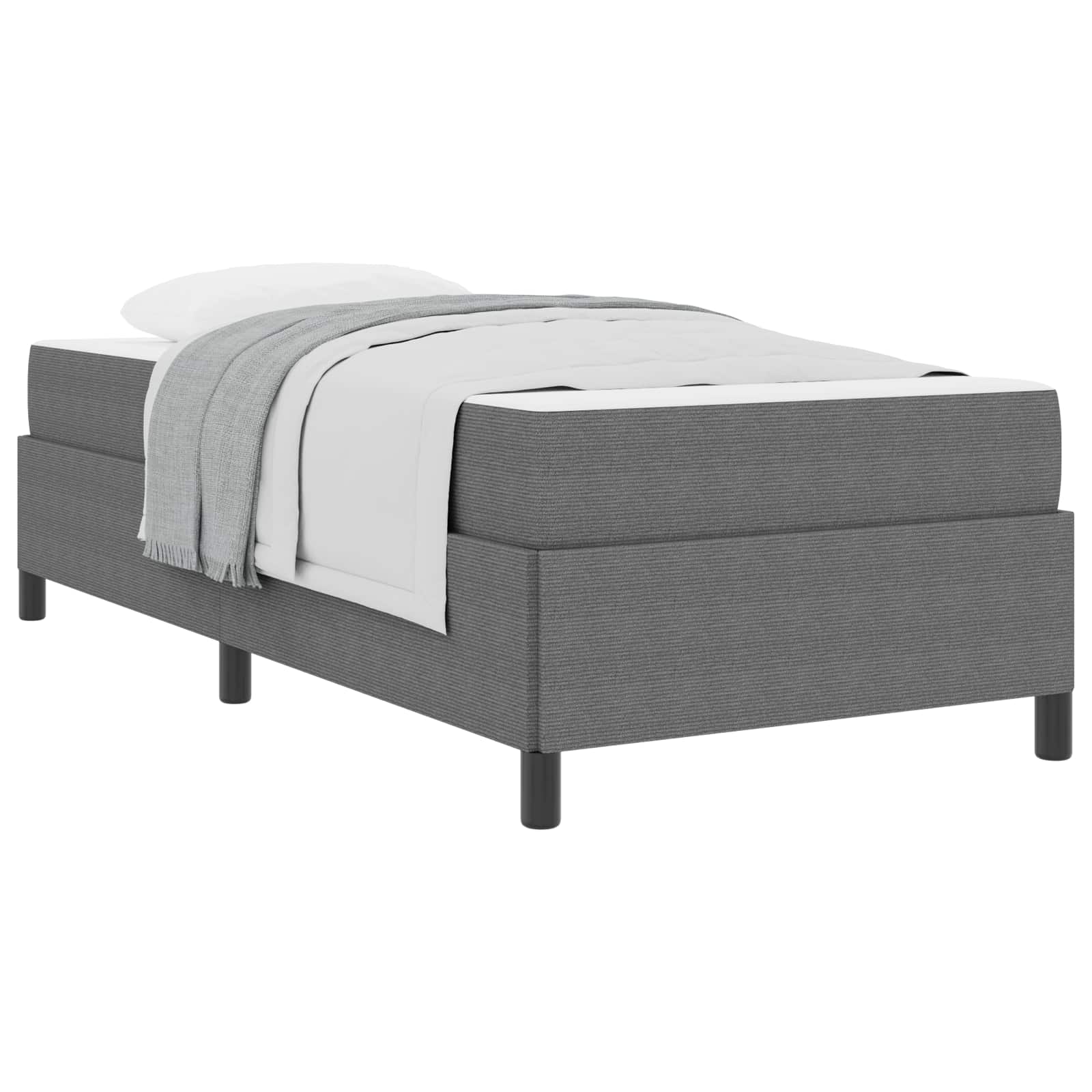 Bedframe met matras Lichtgrijs 80 x 200 cm Stof is nu te koop bij PeponiXL, paradijselijk wonen!