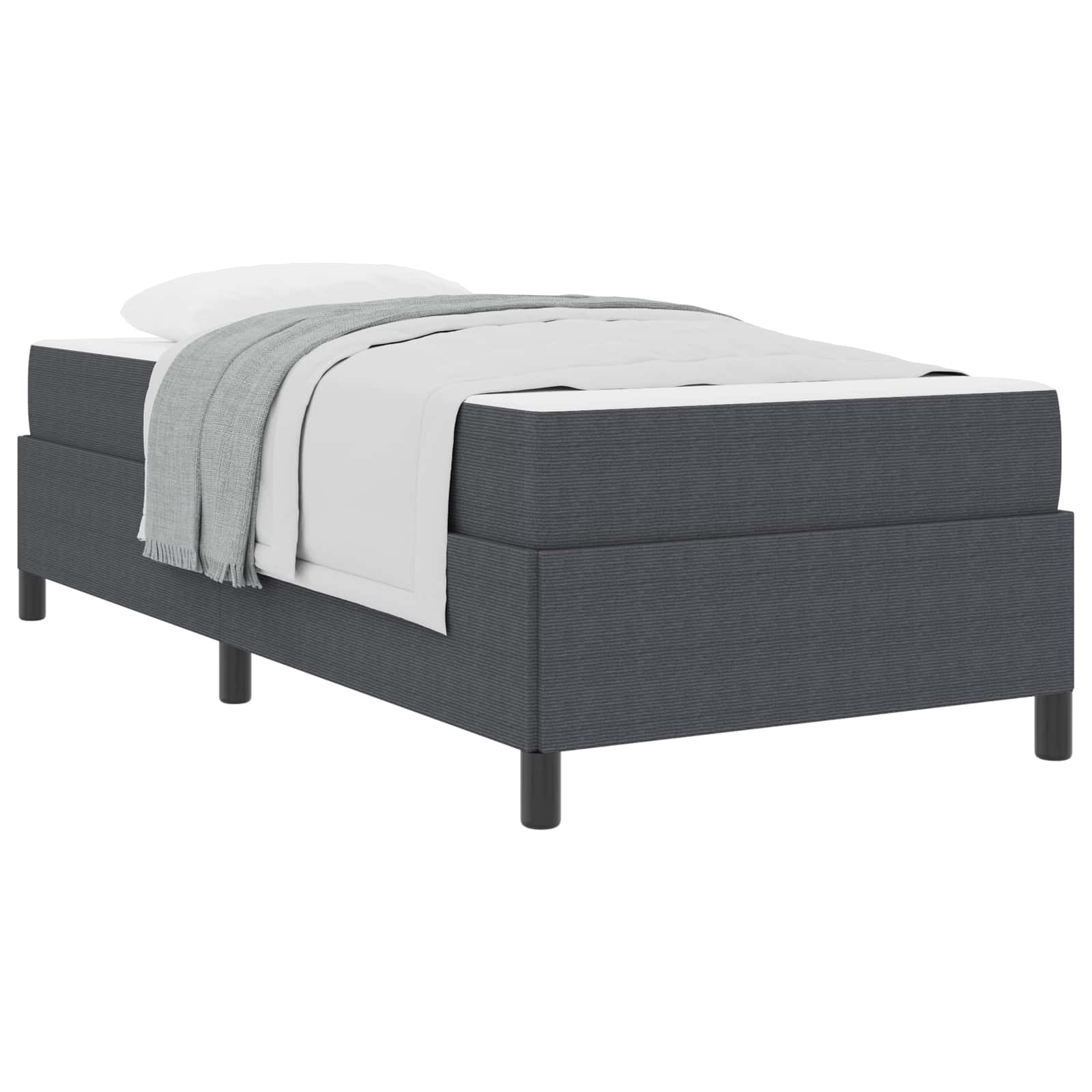 Bedframe met matras Donkergrijs 80 x 200 cm Stof is nu te koop bij PeponiXL, paradijselijk wonen!