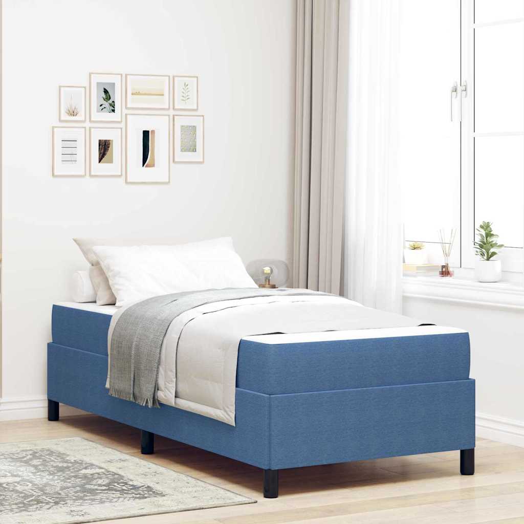 Bedframe met matras Blauw 80 x 200 cm Stof is nu te koop bij PeponiXL, paradijselijk wonen!