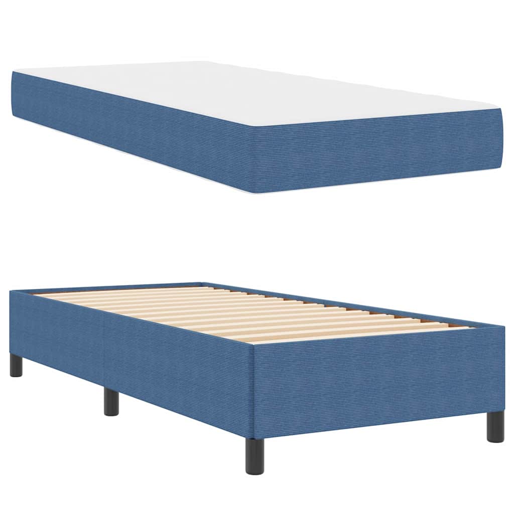 Bedframe met matras Blauw 80 x 200 cm Stof is nu te koop bij PeponiXL, paradijselijk wonen!