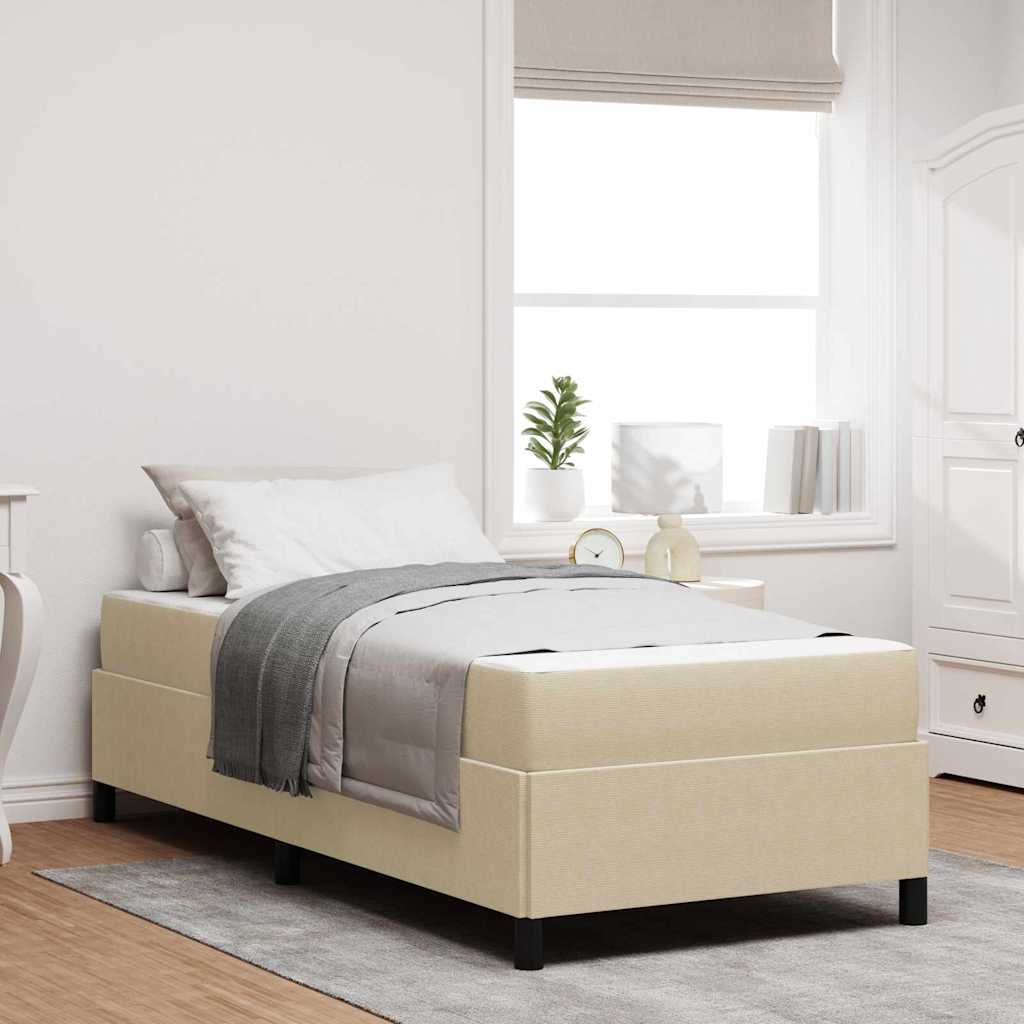Bedframe met matras Lichtgroen Grijs 80 x 200 cm Stof is nu te koop bij PeponiXL, paradijselijk wonen!