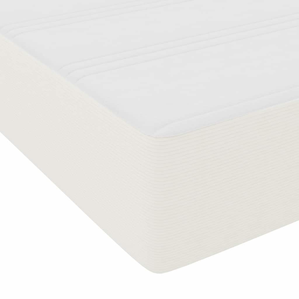 Bedframe met matras Crème 90 x 200 cm Stof is nu te koop bij PeponiXL, paradijselijk wonen!