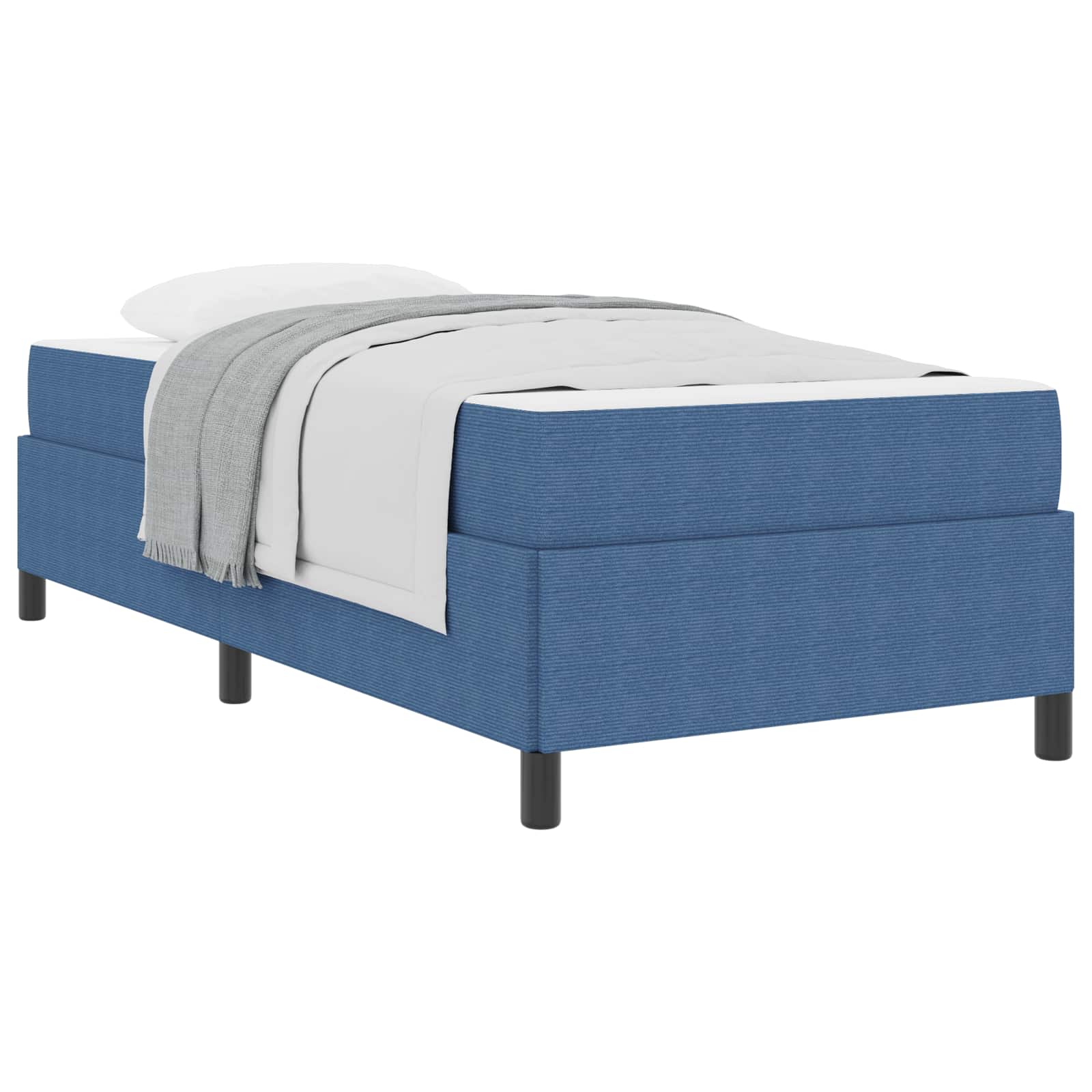 Bedframe met matras Blauw 90 x 200 cm Stof is nu te koop bij PeponiXL, paradijselijk wonen!