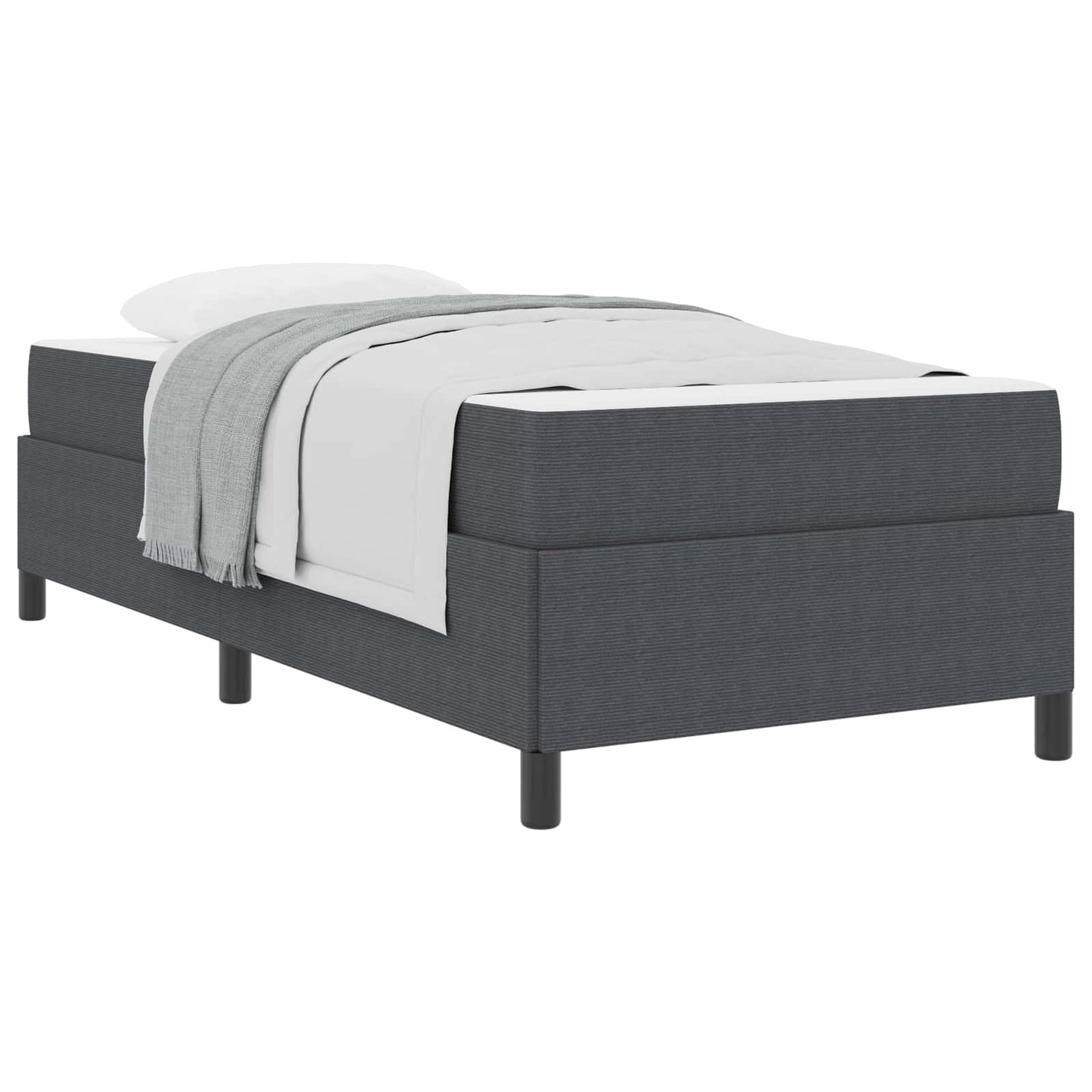 Bedframe met matras Donkergrijs 100 x 200 cm Stof is nu te koop bij PeponiXL, paradijselijk wonen!