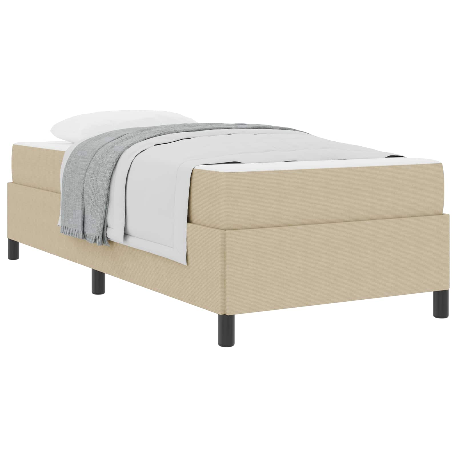 Bedframe met matras Lichtgroen Grijs 100 x 200 cm Stof is nu te koop bij PeponiXL, paradijselijk wonen!