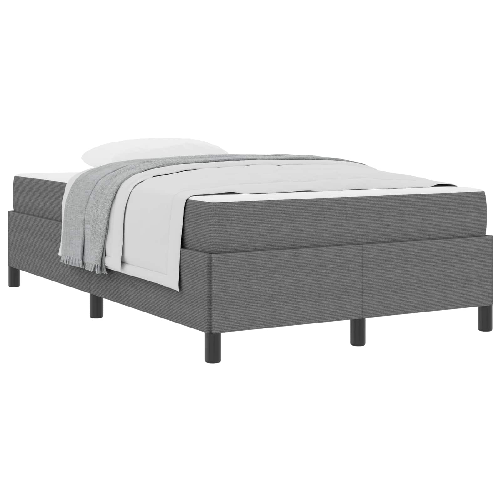 Bedframe met matras Lichtgrijs 120 x 190 cm Stof is nu te koop bij PeponiXL, paradijselijk wonen!
