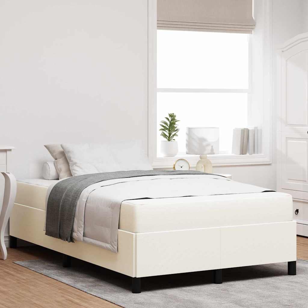 Bedframe met matras Crème 120 x 190 cm Stof is nu te koop bij PeponiXL, paradijselijk wonen!