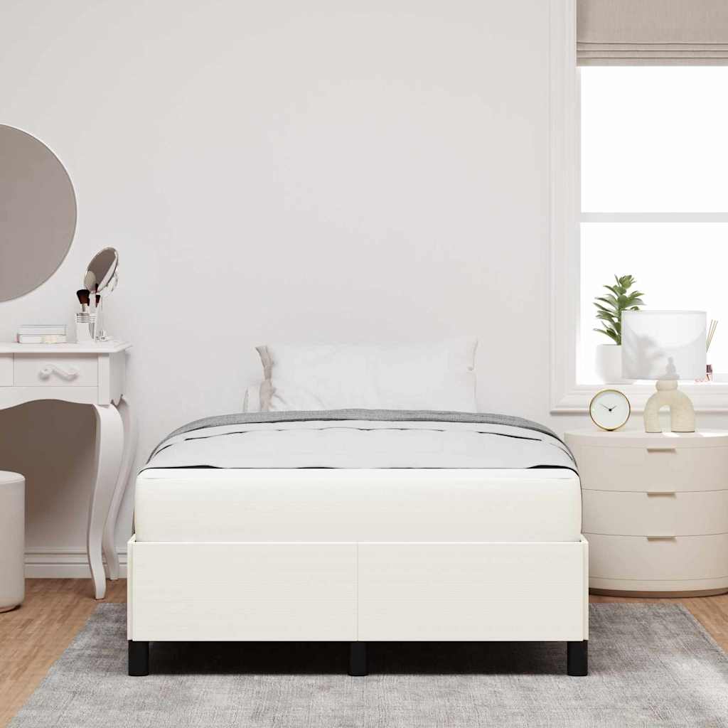Bedframe met matras Crème 120 x 190 cm Stof is nu te koop bij PeponiXL, paradijselijk wonen!
