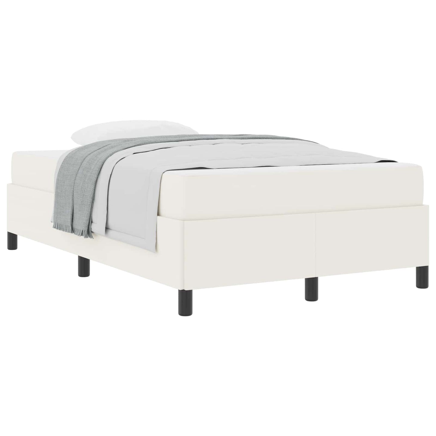 Bedframe met matras Crème 120 x 190 cm Stof is nu te koop bij PeponiXL, paradijselijk wonen!