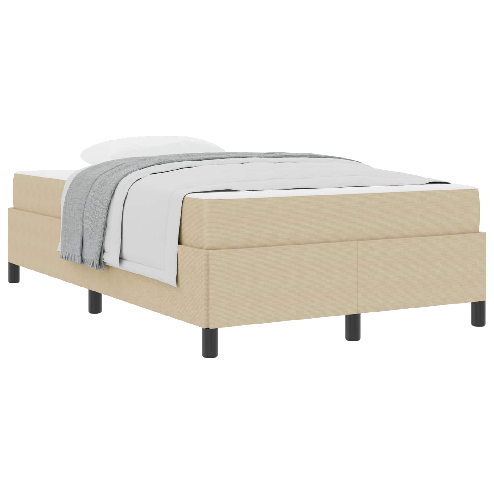 Bedframe met matras Lichtgroen Grijs 120 x 190 cm Stof is nu te koop bij PeponiXL, paradijselijk wonen!
