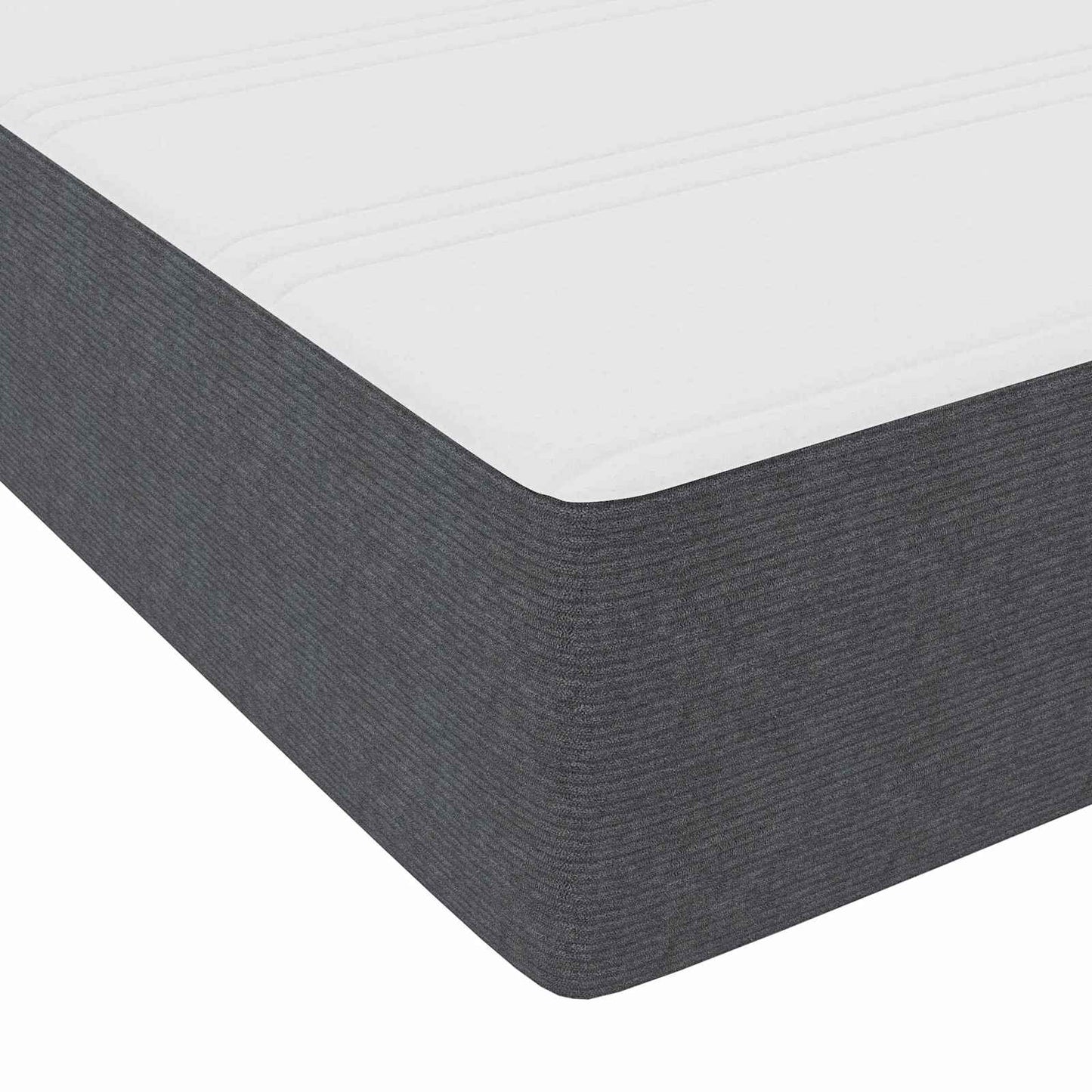 Bedframe met matras Donkergrijs 120 x 200 cm Stof is nu te koop bij PeponiXL, paradijselijk wonen!