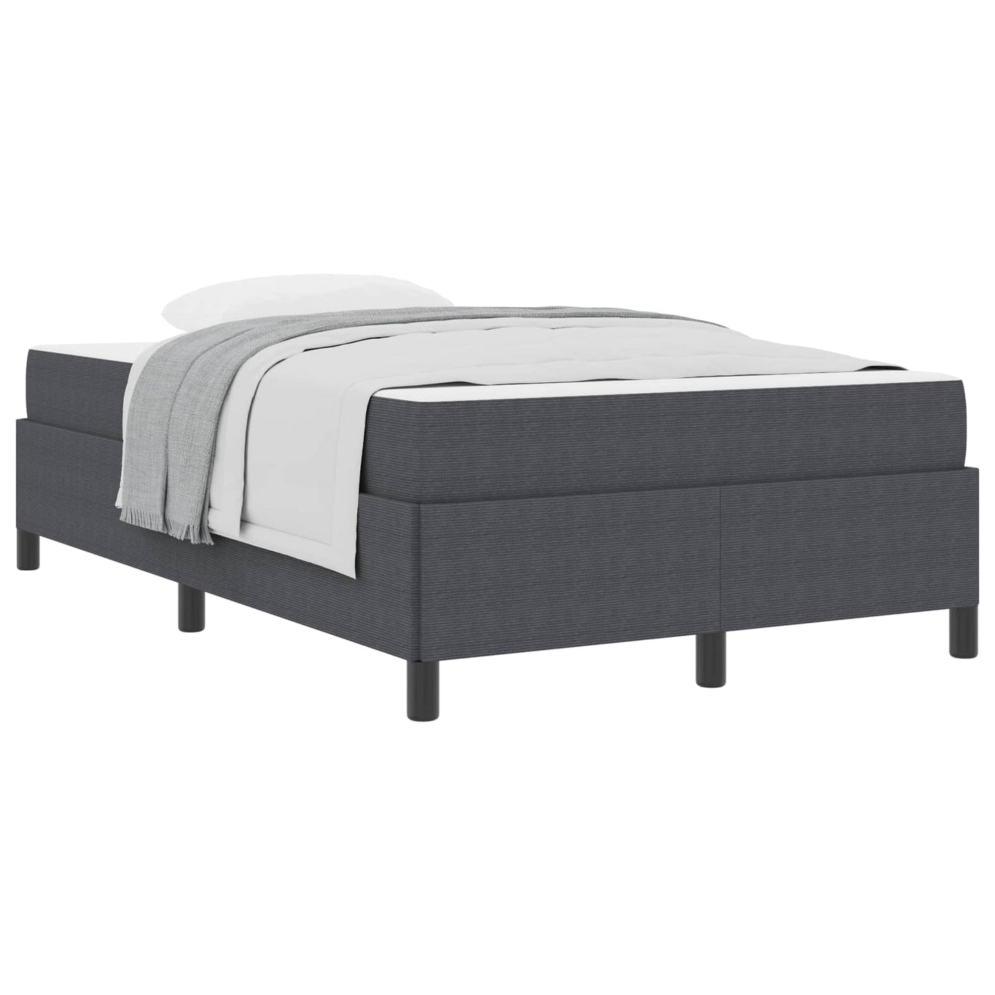 Bedframe met matras Donkergrijs 120 x 200 cm Stof is nu te koop bij PeponiXL, paradijselijk wonen!