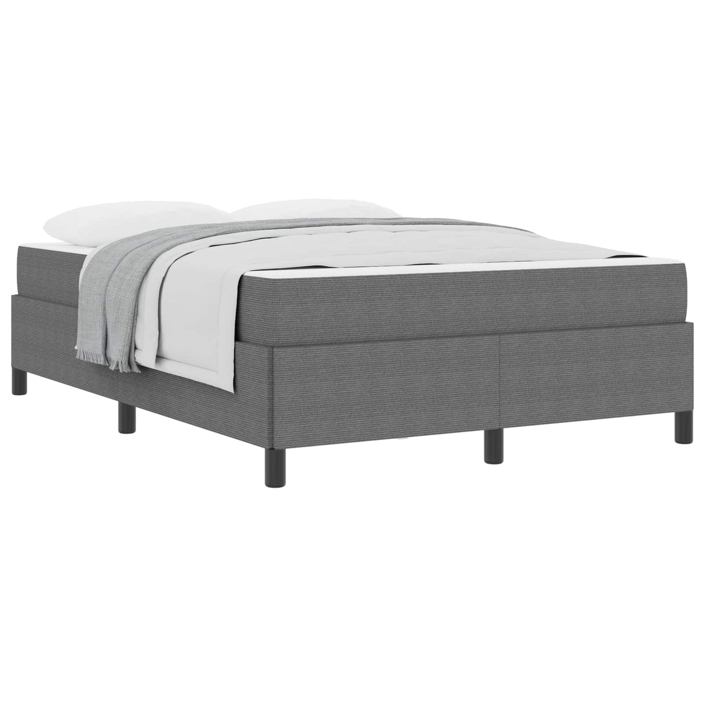 Bedframe met matras Lichtgrijs 140 x 190 cm Stof is nu te koop bij PeponiXL, paradijselijk wonen!