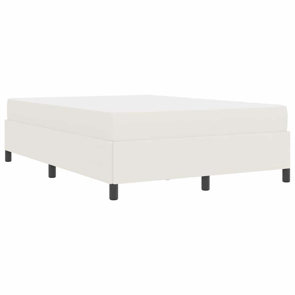 Bedframe met matras Crème 140 x 190 cm Stof is nu te koop bij PeponiXL, paradijselijk wonen!