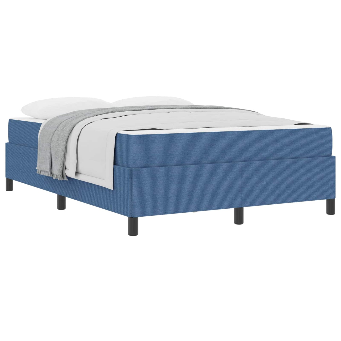 Bedframe met matras Blauw 140 x 190 cm Stof is nu te koop bij PeponiXL, paradijselijk wonen!